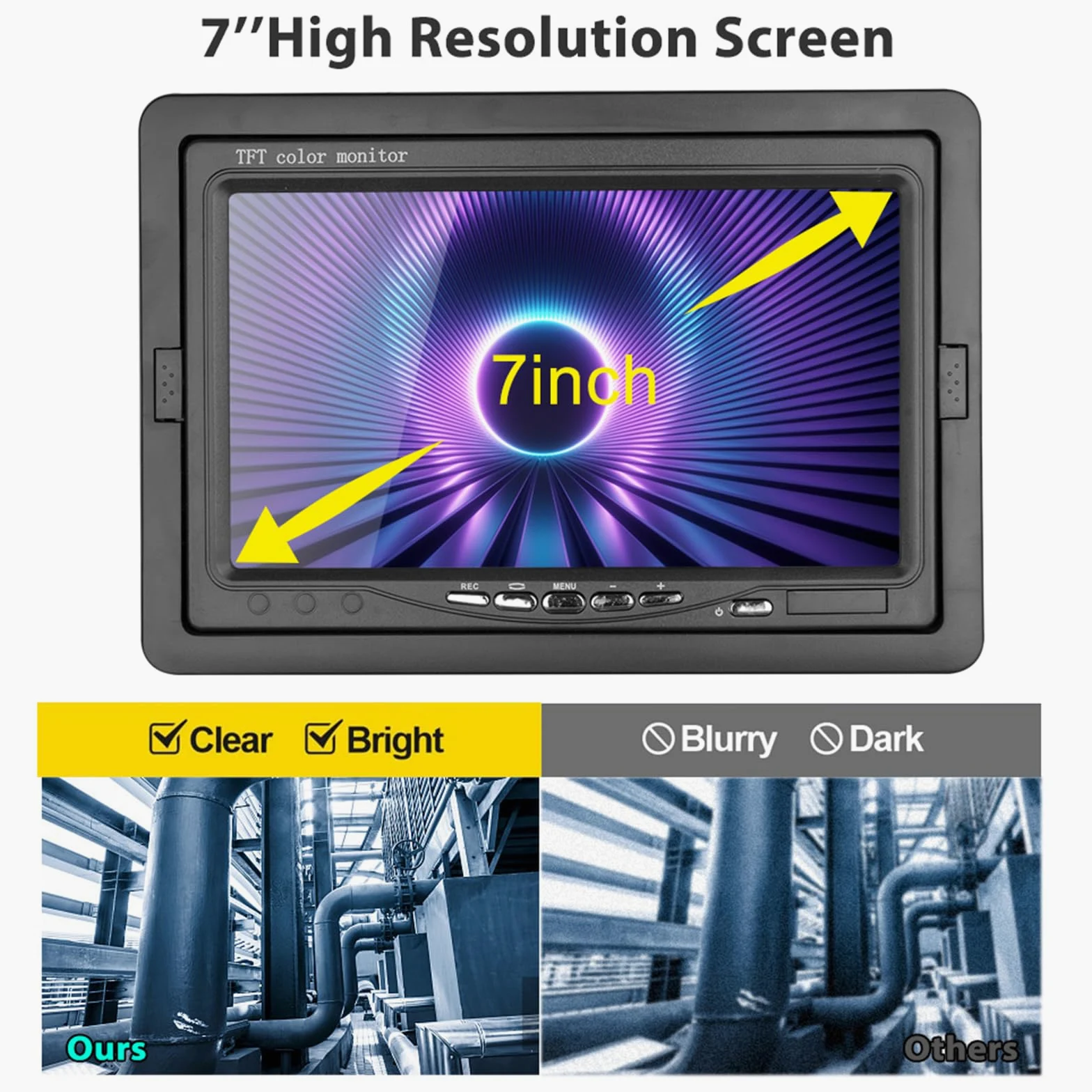 KAOLALI Cámara Endoscópica 50M con DVR, Cámara Inspección Tuberias de 7 Pulgadas, Cámaras para Boroscopio IP68 Impermeable Cámaras de Inspección ángulo de 110° con 6 Lámparas LED, SD 8 GB