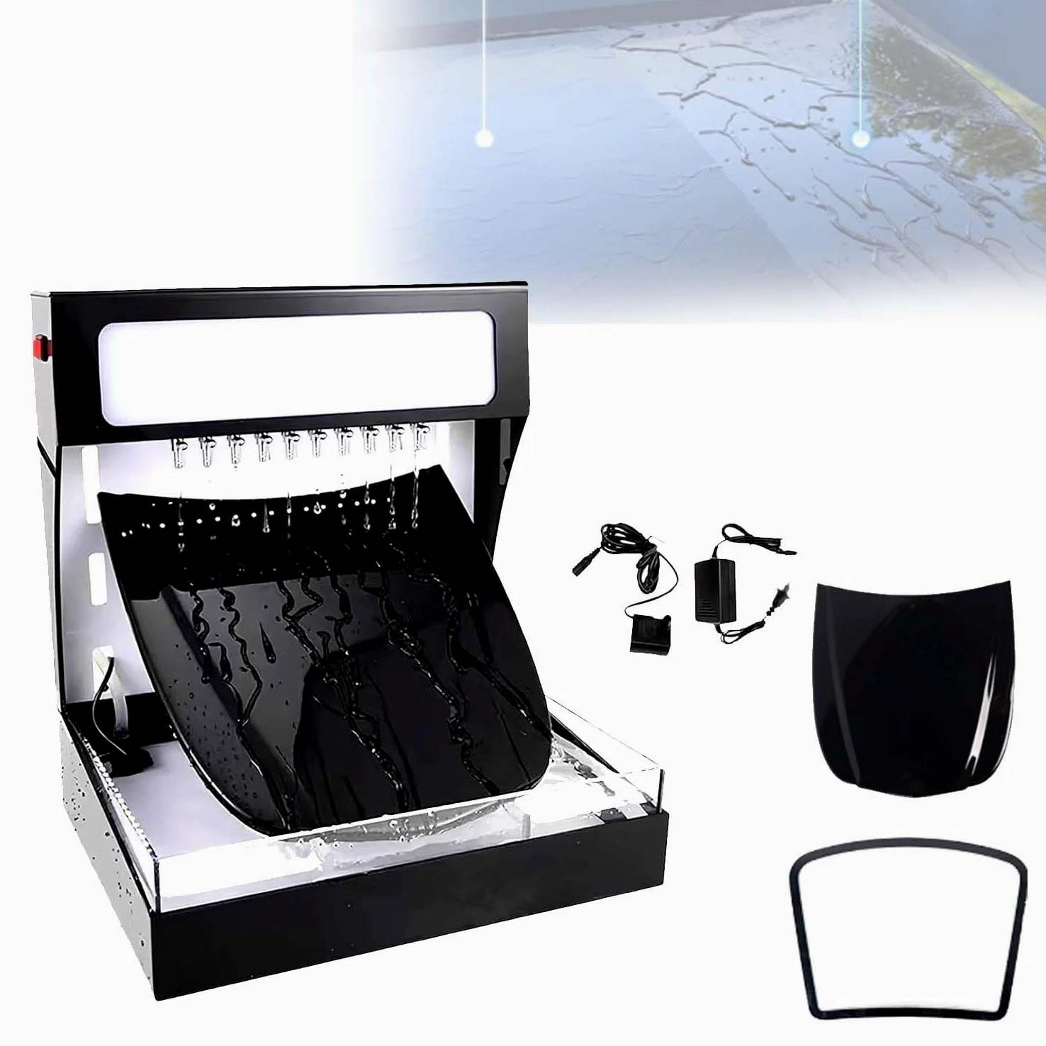 Película Protectora De Pintura Para Auto De Demostración De Hidrofobicidad | Dos Modelos De Capó, Carcasa Resistente A Los Arañazos, Compatible Con Todo Tipo De Películas Protectoras(White light)