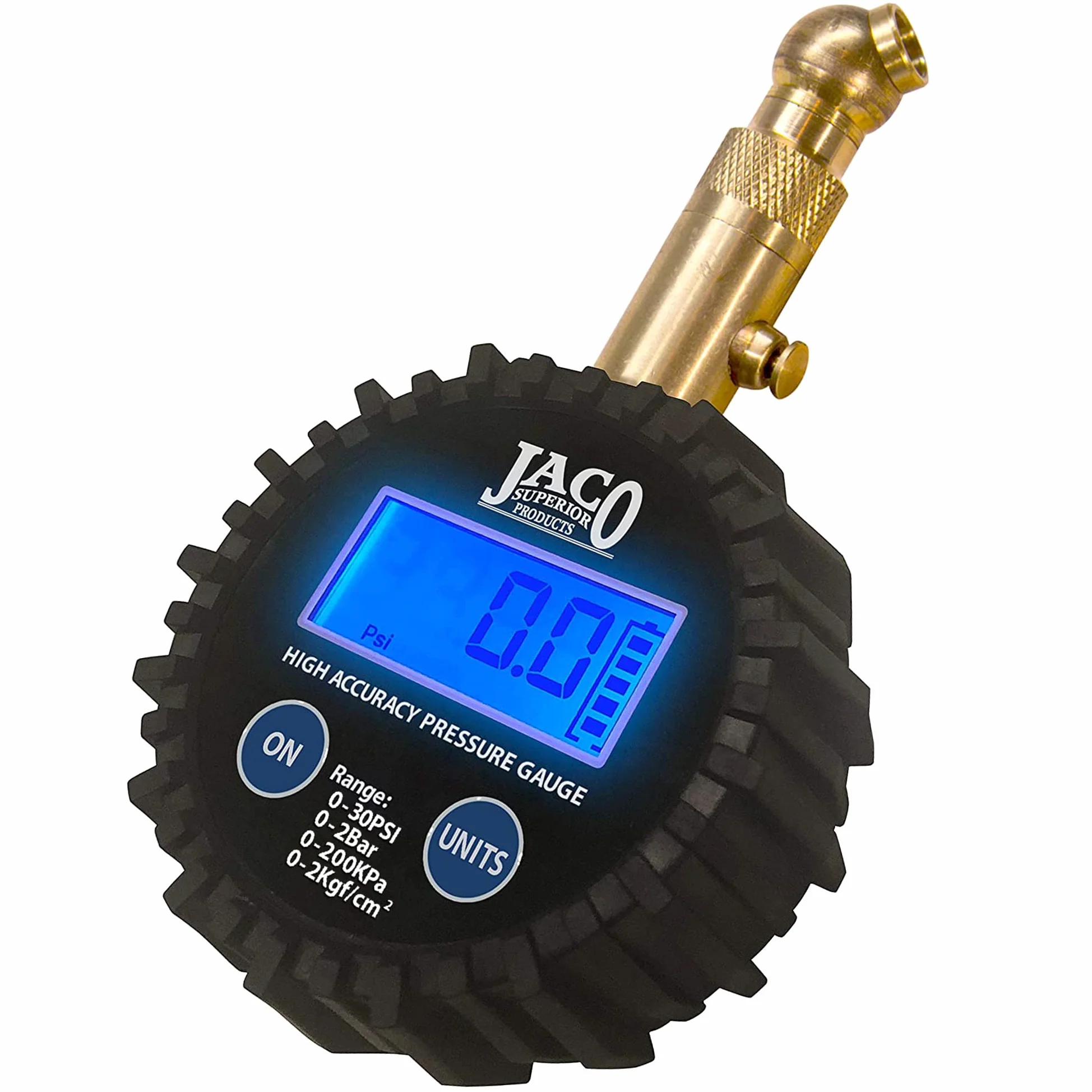 JACO Superior Products- Manómetro digital de baja presión para neumáticos JACO Elite - 30 PSI