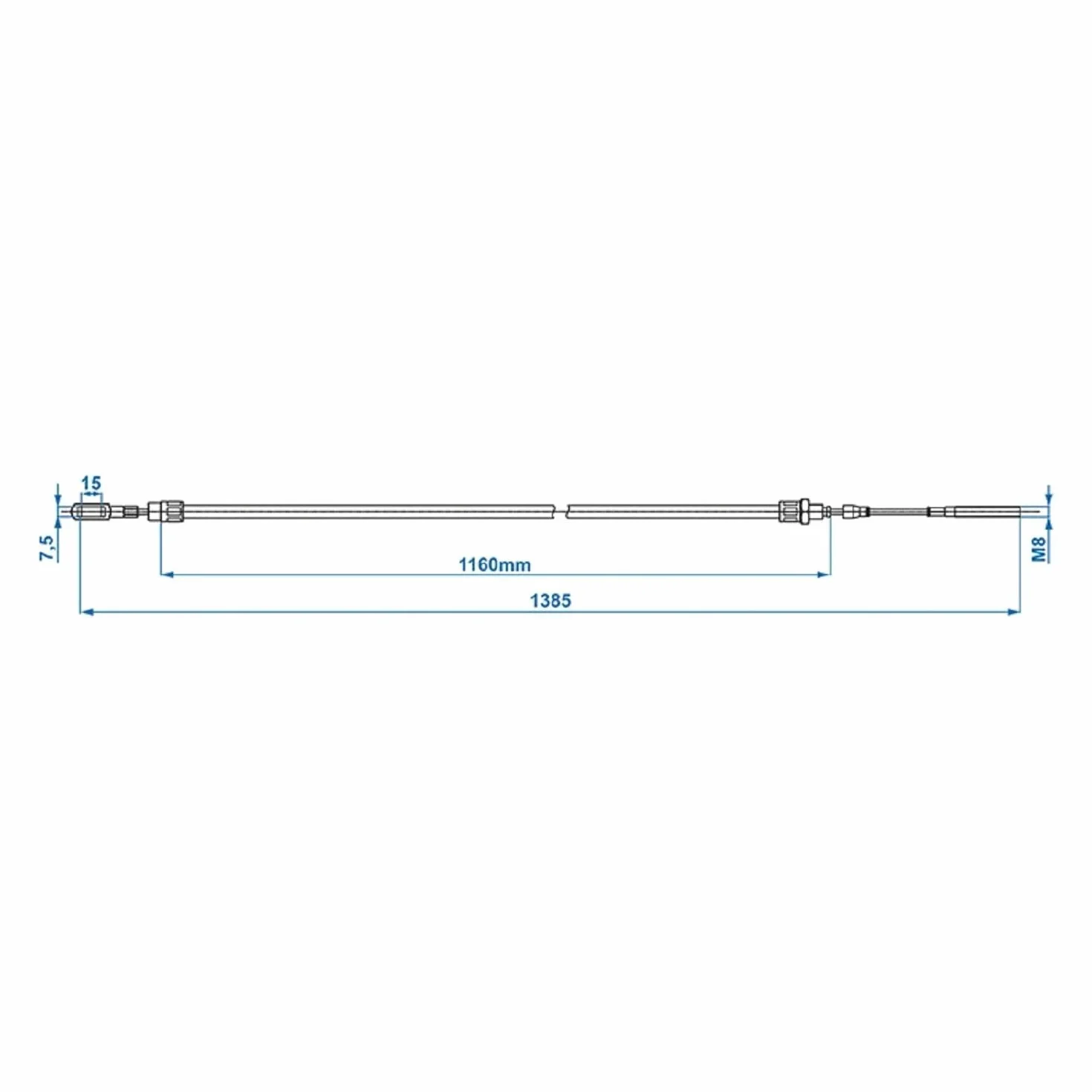 ProPlus Cable de Freno con Anilla Compatible con AL-KO HL1160 GL1385 2088800401