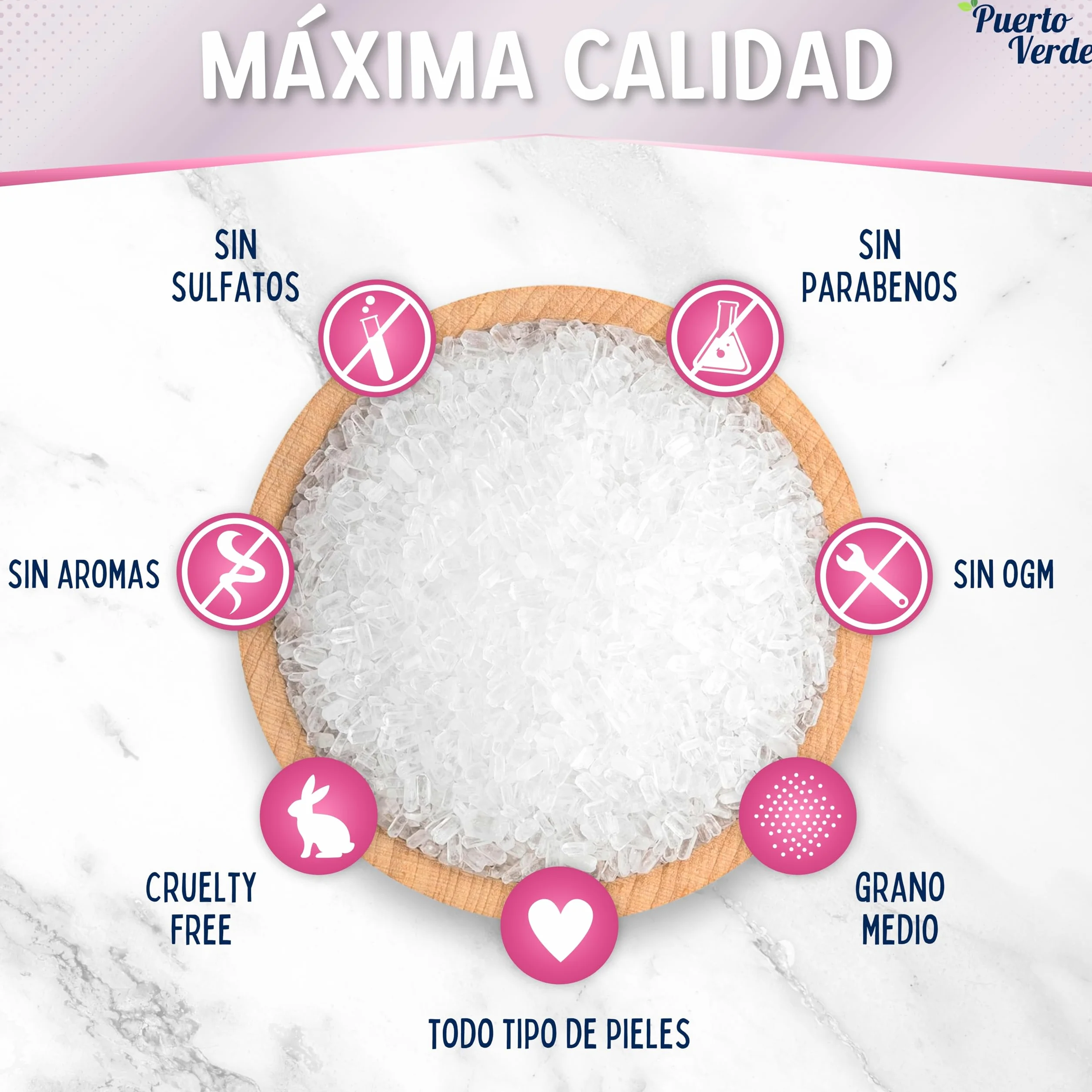 Sal de Epsom Pura 3 Kg Fuente Concentrada de Magnesio Rápida Disolución para Relajación Muscular