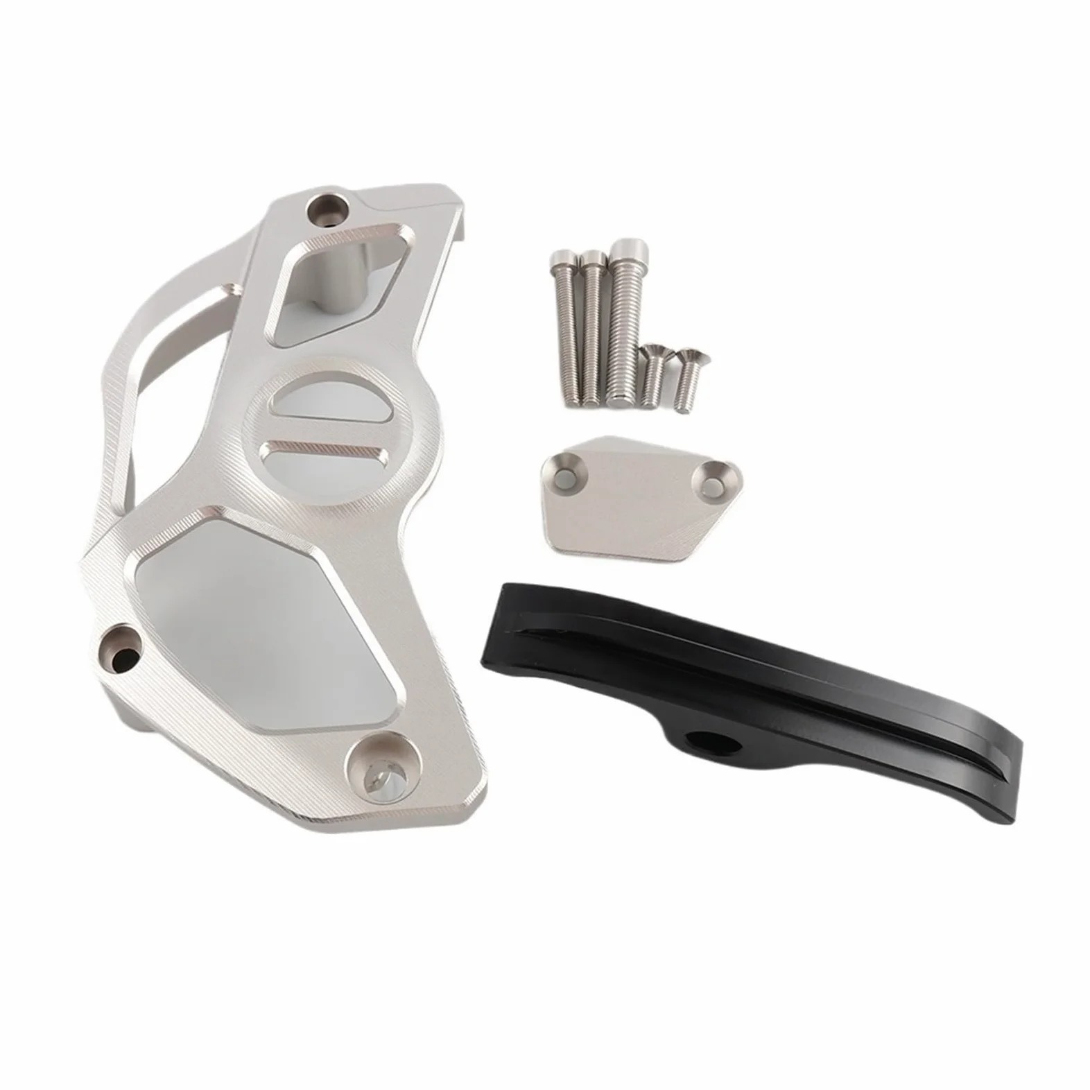 Protector cadena Moto Cadena Protector Ajuste Para Cfmoto 800MT 800NK Protector De Piñón De Motocicleta Cubierta De Sensor Protector De Cadena | Silvery A SET