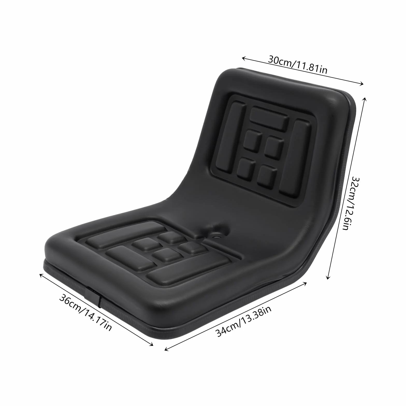 Asiento universal ajustable para carretilla elevadora tractor remolque 100 kg capacidad carga orificio drenaje
