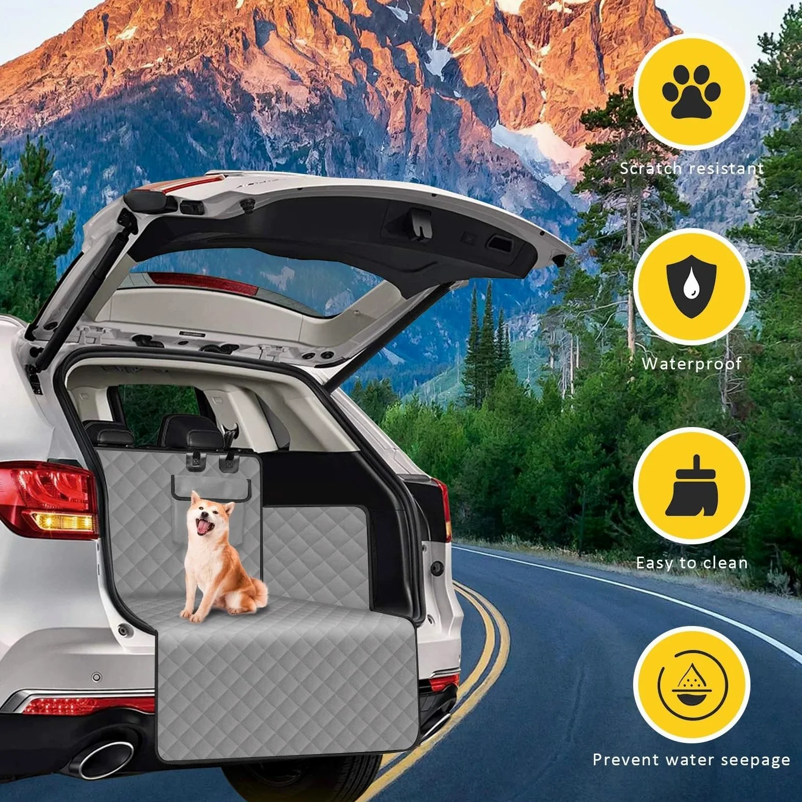 Protector Maletero para Tapete para Maletero de Perro, Funda Universal para Asiento de Coche, Impermeable, Antideslizante, 183 x 104 cm