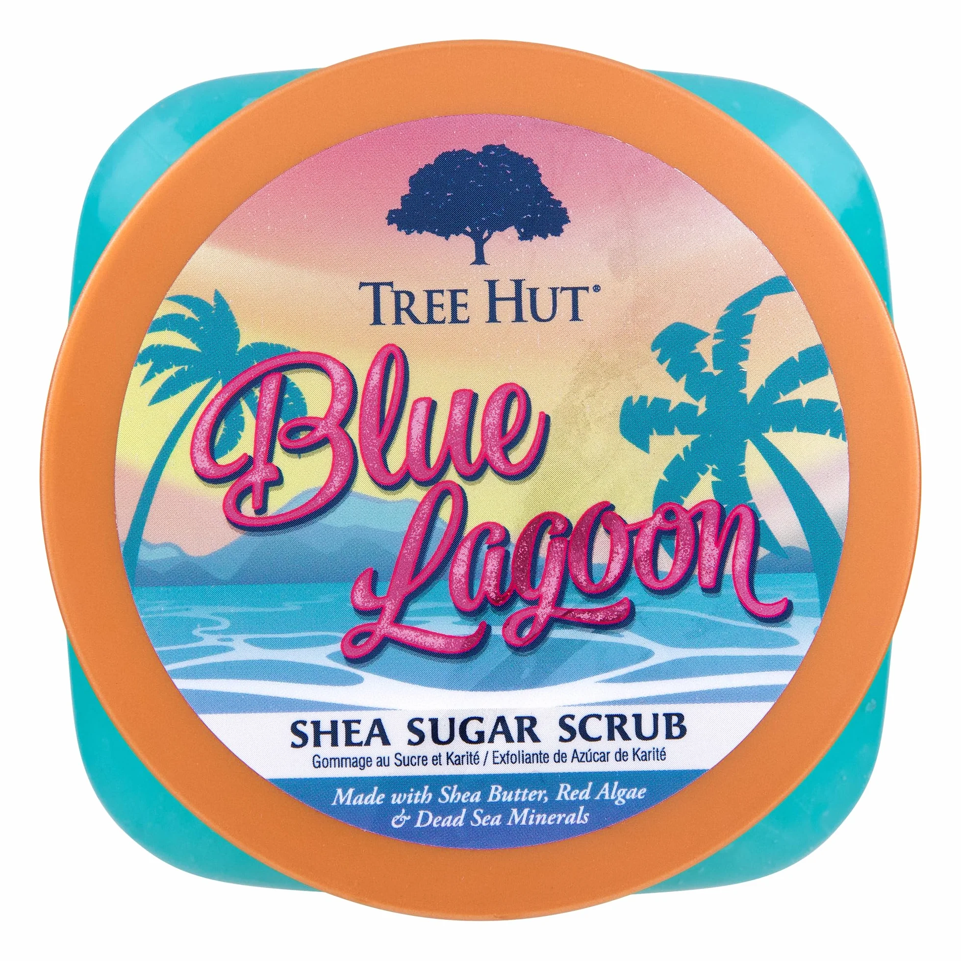 Tree Hut Blue Lagoon Exfoliante de azúcar de karité 18 onzas exfoliante corporal hidratante
