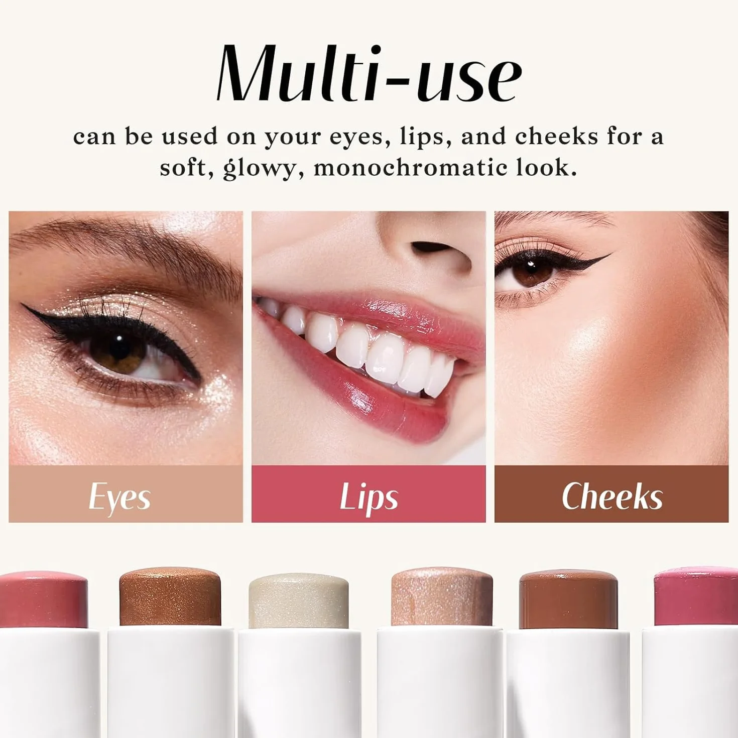 KIMUSE Juego De Barras De Maquillaje, Creamy Stick Blush, Contourstick & Iluminador