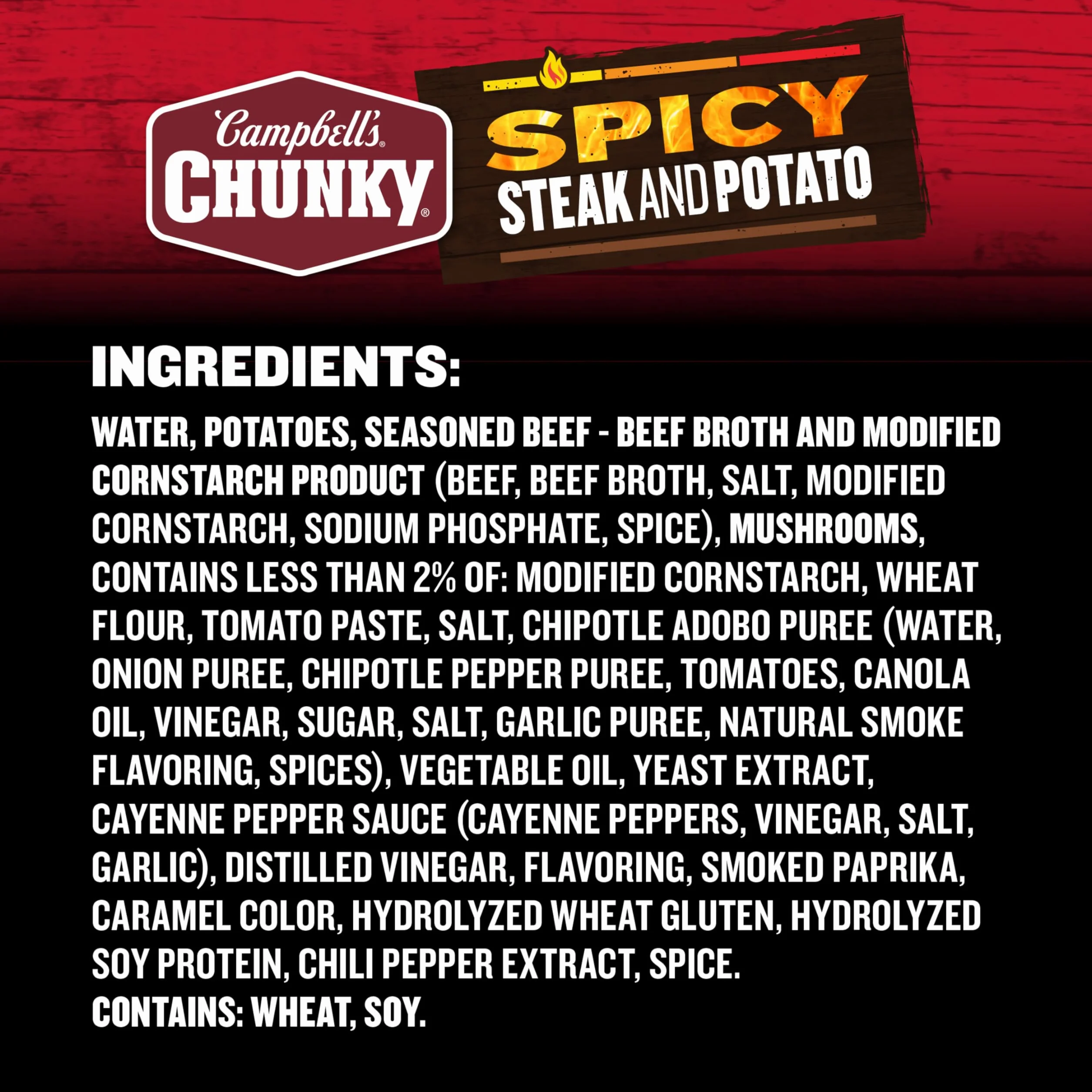 Campbell's Sopa gruesa picante de carne y patata, 18 oz