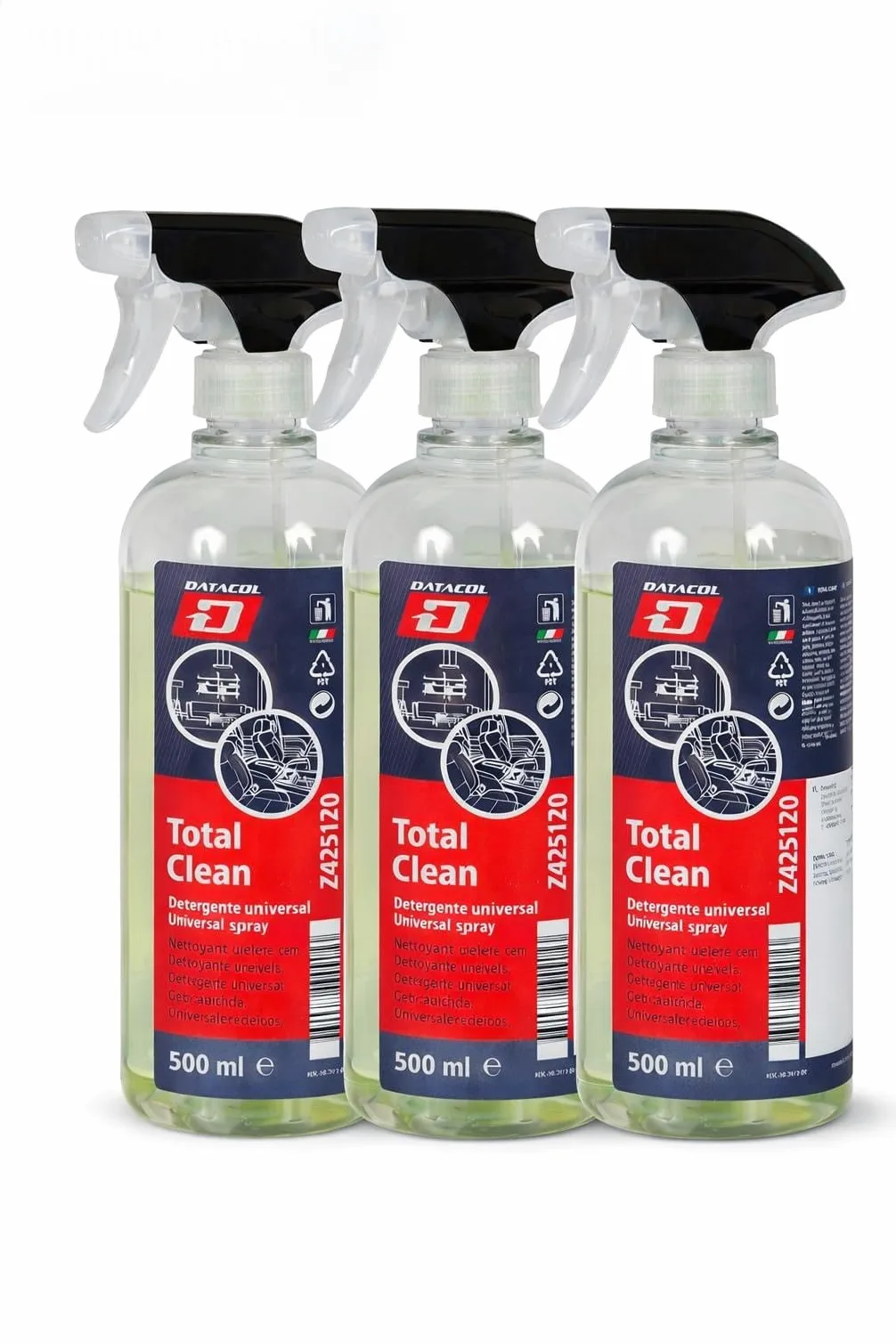 Datacol Total Clean – Limpiador Universal Interior 500 ml | Spray Multi-Superficies para Piel, Tejidos y Plásticos | Limpia tapiceria Poder de Limpieza Profesional | Listo para Usar (4)