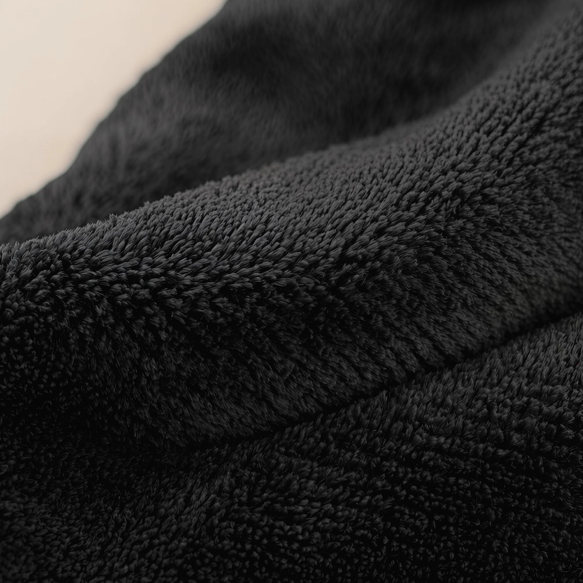 Toalla de Microfibra para el Cabello 30x70 cm 2 Unidades Negro KinHwa