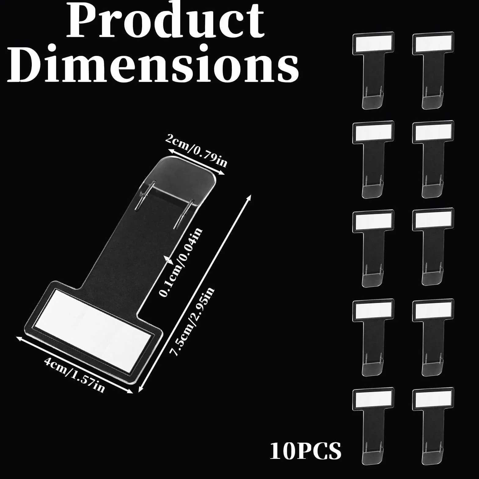 TIESOME 10 piezas de clips para soporte de ticket de aparcamiento, soportes transparentes para parabrisas autoadhesivos, clip para tickets para coches, caravanas, camiones