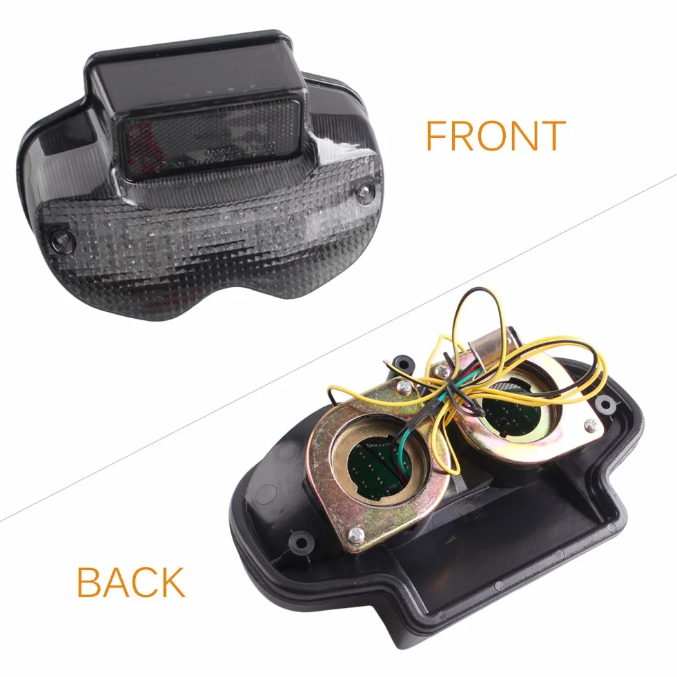 Luz trasera de freno ahumada, luces traseras, lámpara con señal de giro integrada para BANDIT 600 1200 2000-2005, lente ahumad