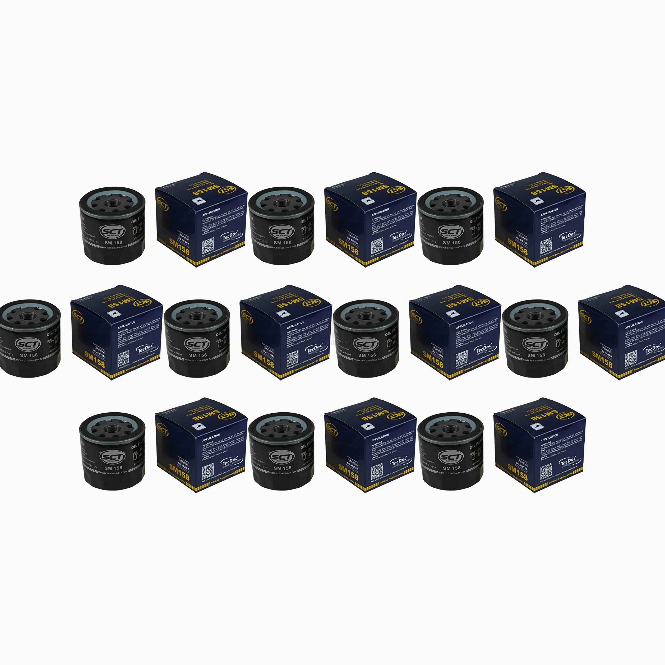 QR-Parts Set 85499083 SM 158 10 filtros de aceite SCT originales, Recambios Coche