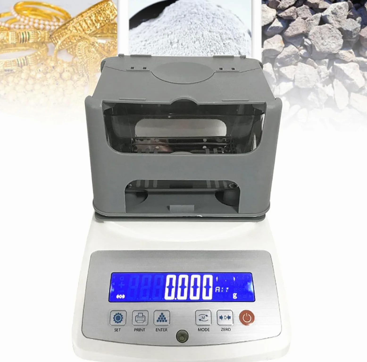 Densímetro Electrónico De Sólidos, Densímetro Digital De Sólidos De Alta Precisión De 0,001 G/Cm3, Pantalla LCD, Medición Estable