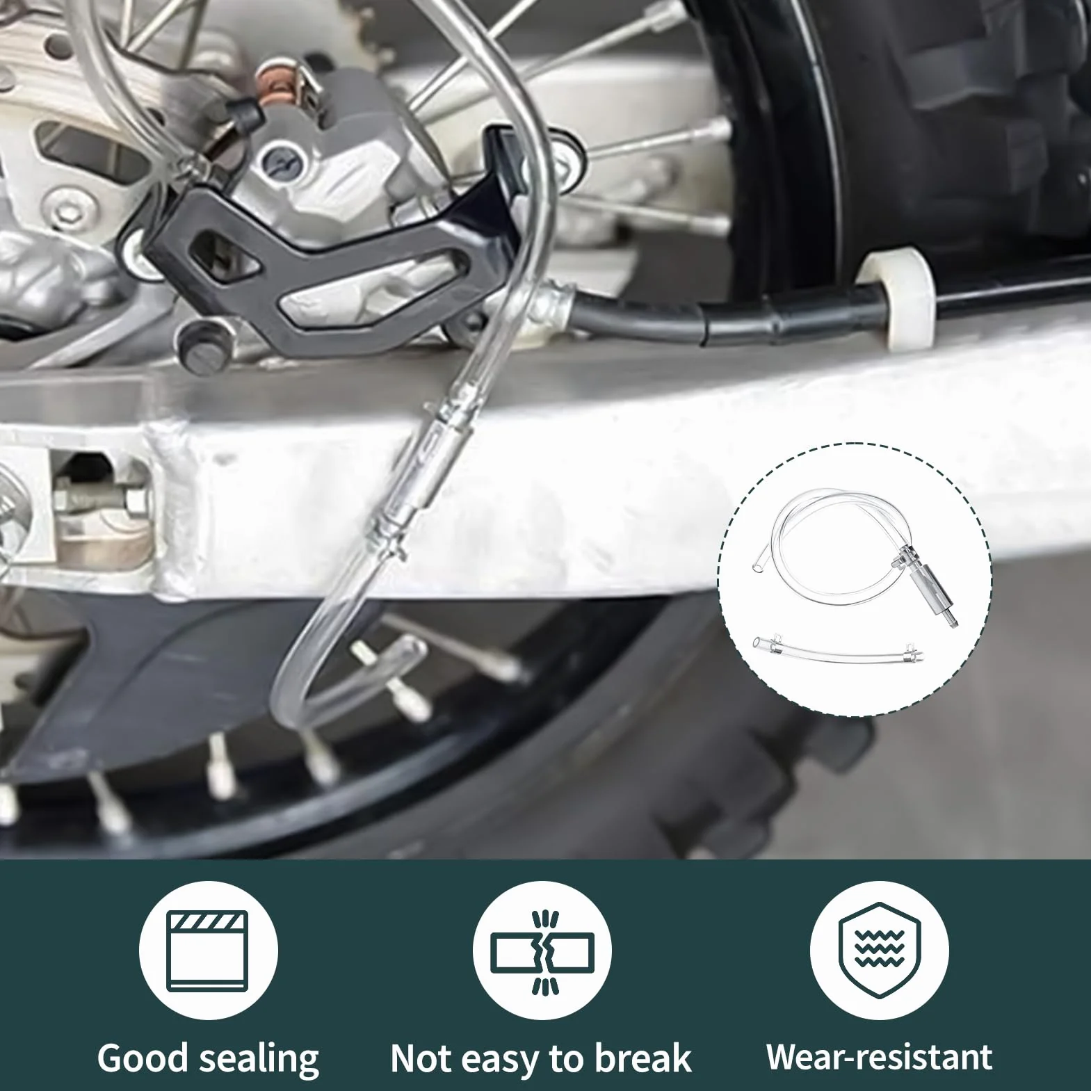 Kit de Herramientas de Purgador Frenos Coche Hidráulicos con Manguera de Goma y Valvula Unidireccional Antirretorno Frenos, Conector para Sistema Freno Embrague, Compatible con Motocicletas, Coches