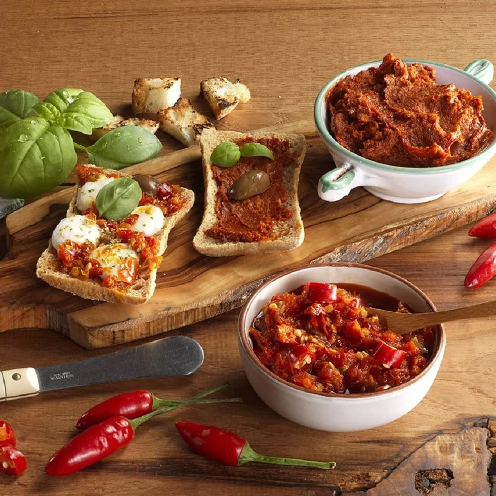 Salsa Picante de Chile Italiana Hecho con Peperoncino de Calabria Delizie di Calabria 180g