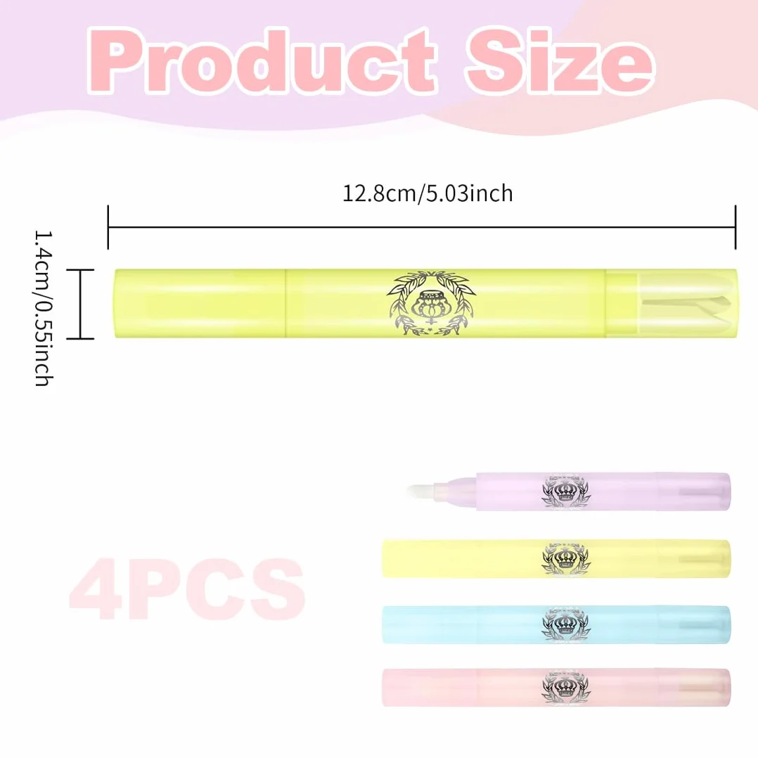 Set de 4 Rotuladores de Esmalte de Uñas Recargables para Manicura Profesional