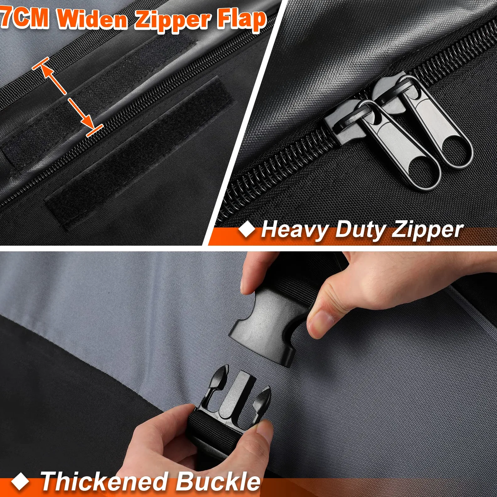 Sailnovo Cofre de Techo para automóvil, 580L, Plegable, Impermeable, para Techo de automóvil, portaequipajes, Cofre de Techo Resistente con 6+6 Correas reforzadas