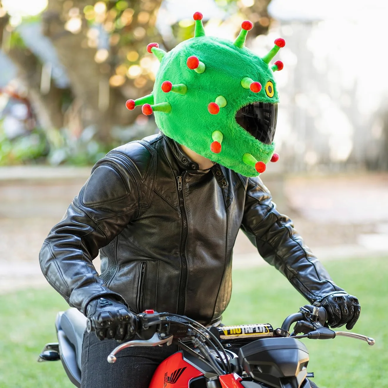 Moto Loot Funda para casco de motocicleta, paseos divertidos y regalos (solo funda, casco no incluido) - Virus