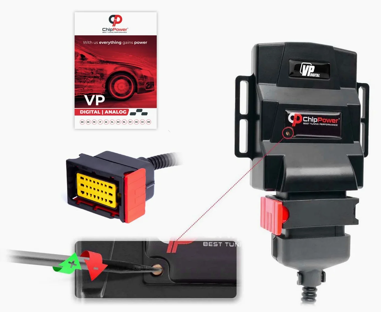 ChipPower Chip de Potencia VPd al coche para Seat Ibiza Toledo Leon Cordoba 1.9 TDI 1993-2006 Tuning Box Diesel ChipBox Más Potencia del Coche y Menor Consumo de Combustible