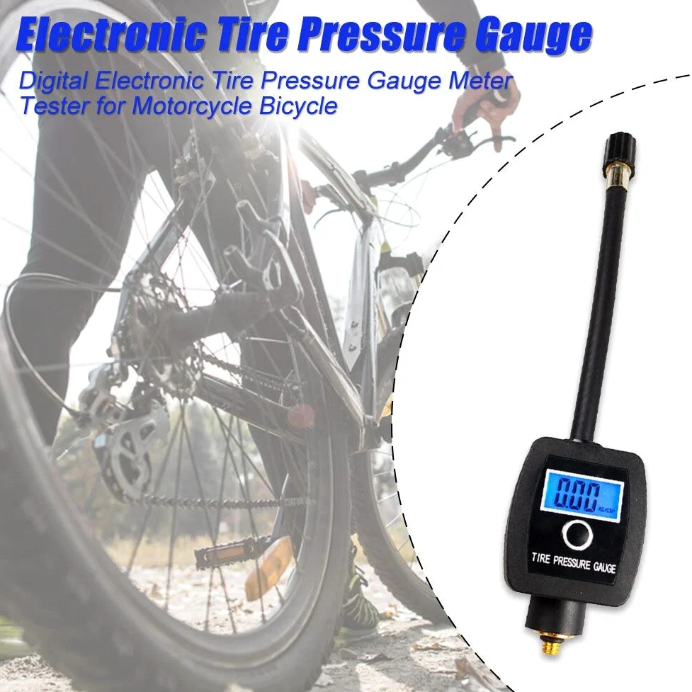 Manómetro electrónico para neumáticos, fácil instalación, Pantalla Digital portátil Personal, Piezas de Bicicleta para Motocicleta y Bicicleta