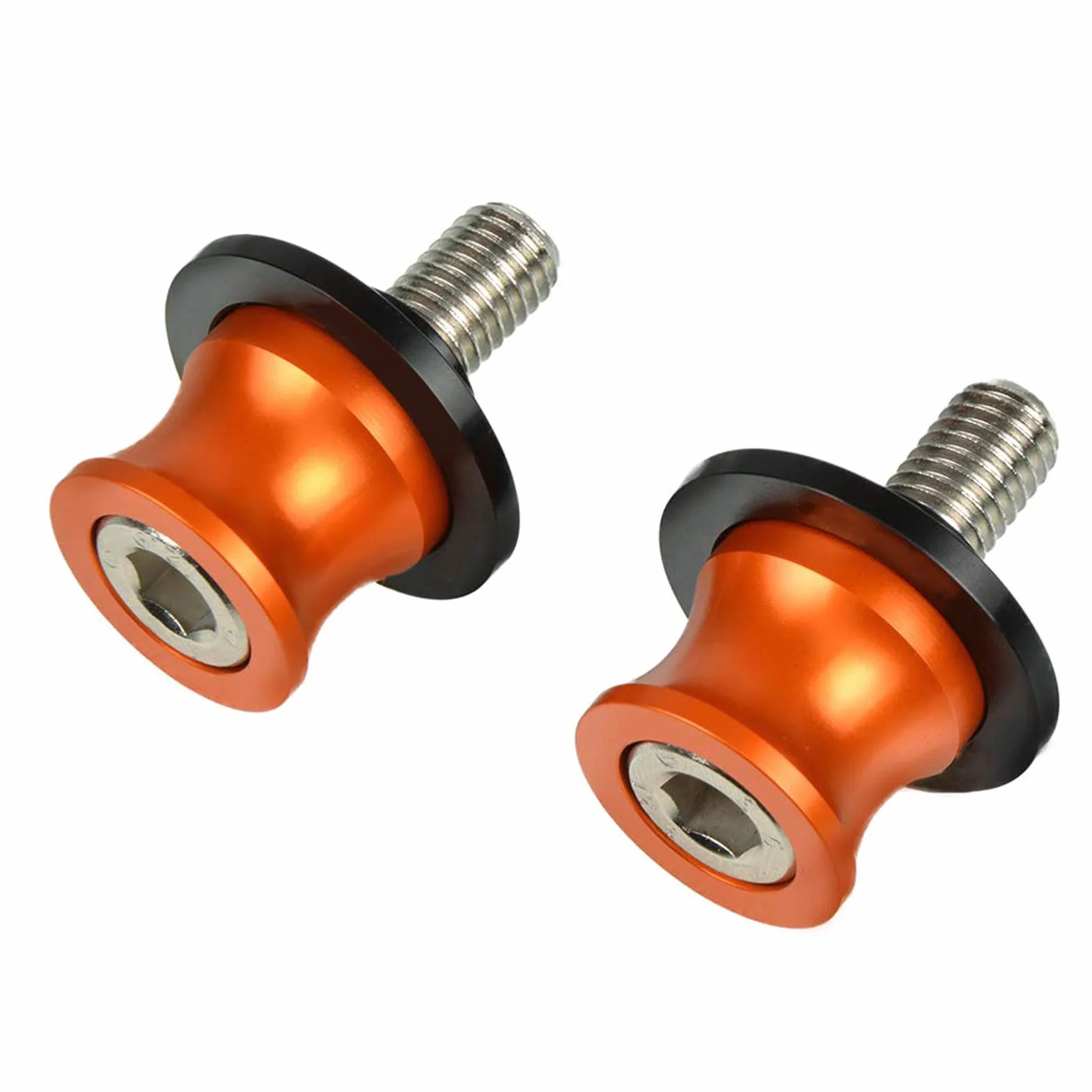 CNC Aluminio Diabolos M10 Basculante de Deslizadores Tornillos del Soporte para Duke 125 200 2012-2015 Duke 390 2013-2015-Naranja