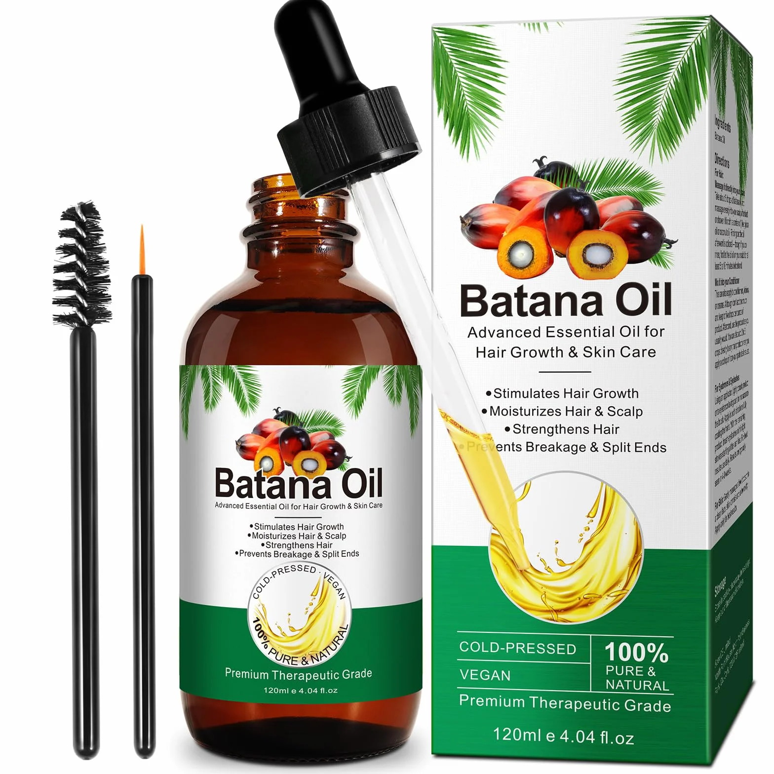 Aceite de Batana 100% Puro Prensado en Frío 120 ml para Crecimiento del Cabello