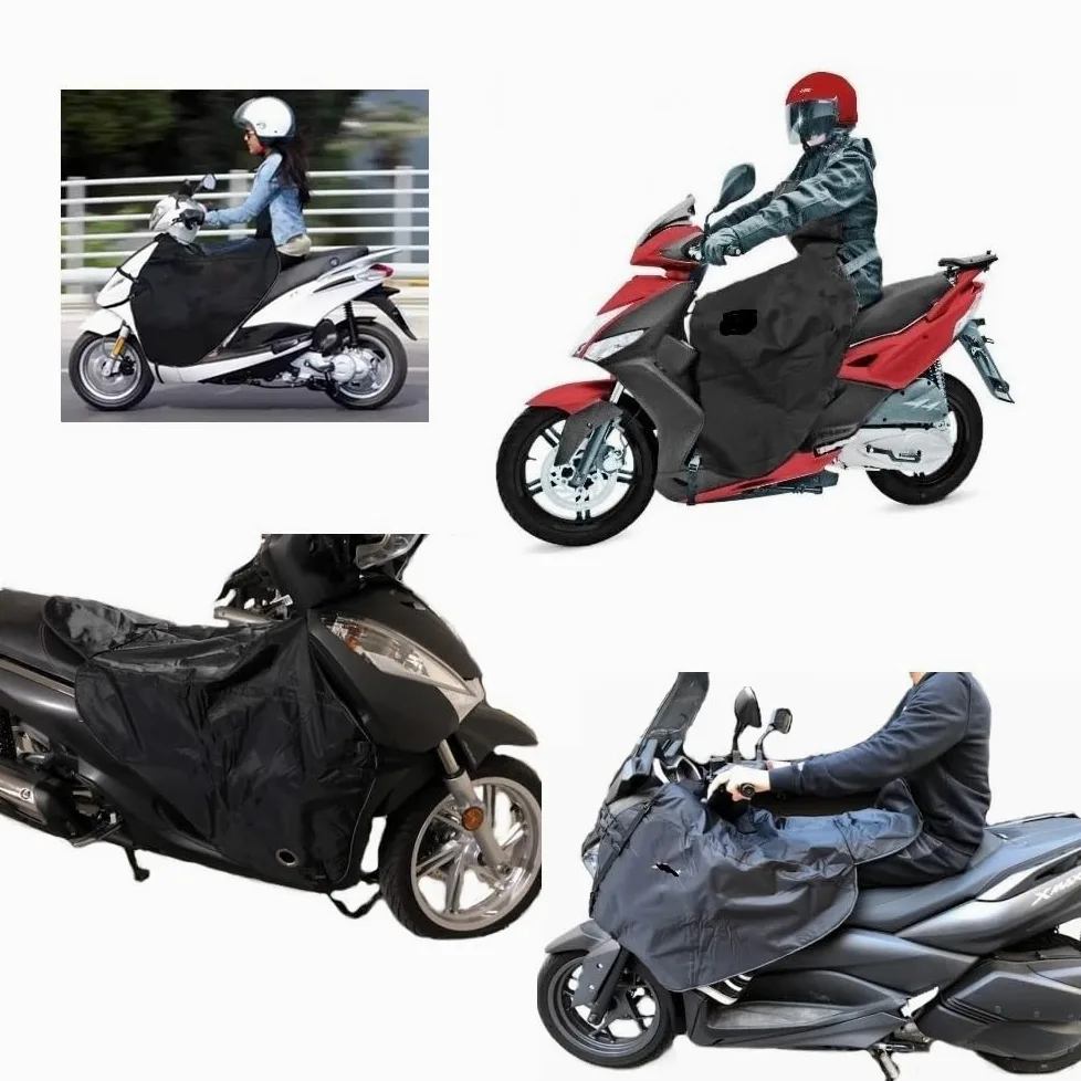 Compatible con Peugeot STREETZONE 100 Funda Cubierta PIERNAS Impermeable Manta TÉRMICA+CUBREMANOS PERILLAS DE Neopreno Universal para Scooter Lluvia Y FRÍO