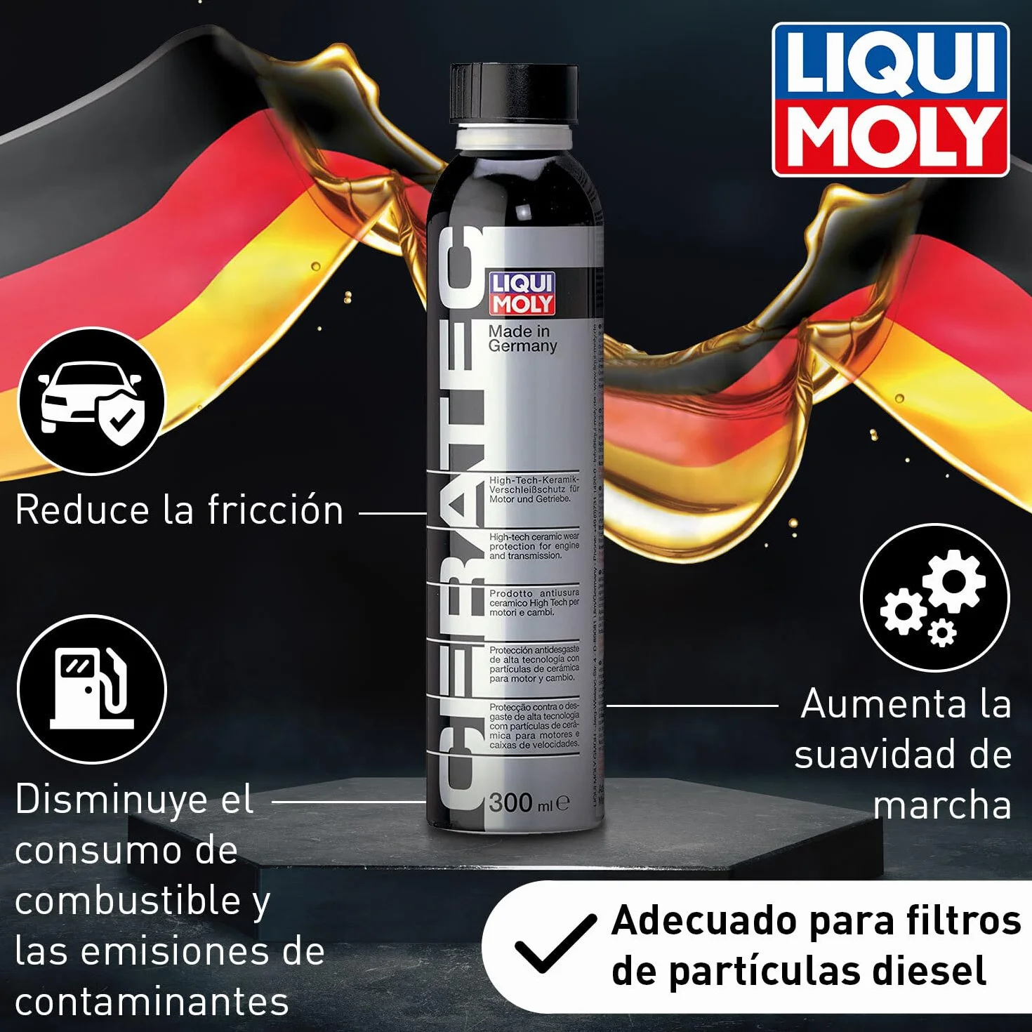 LIQUI MOLY Aditivo Cerámico para Aceite Cera Tec 23217 300 ml