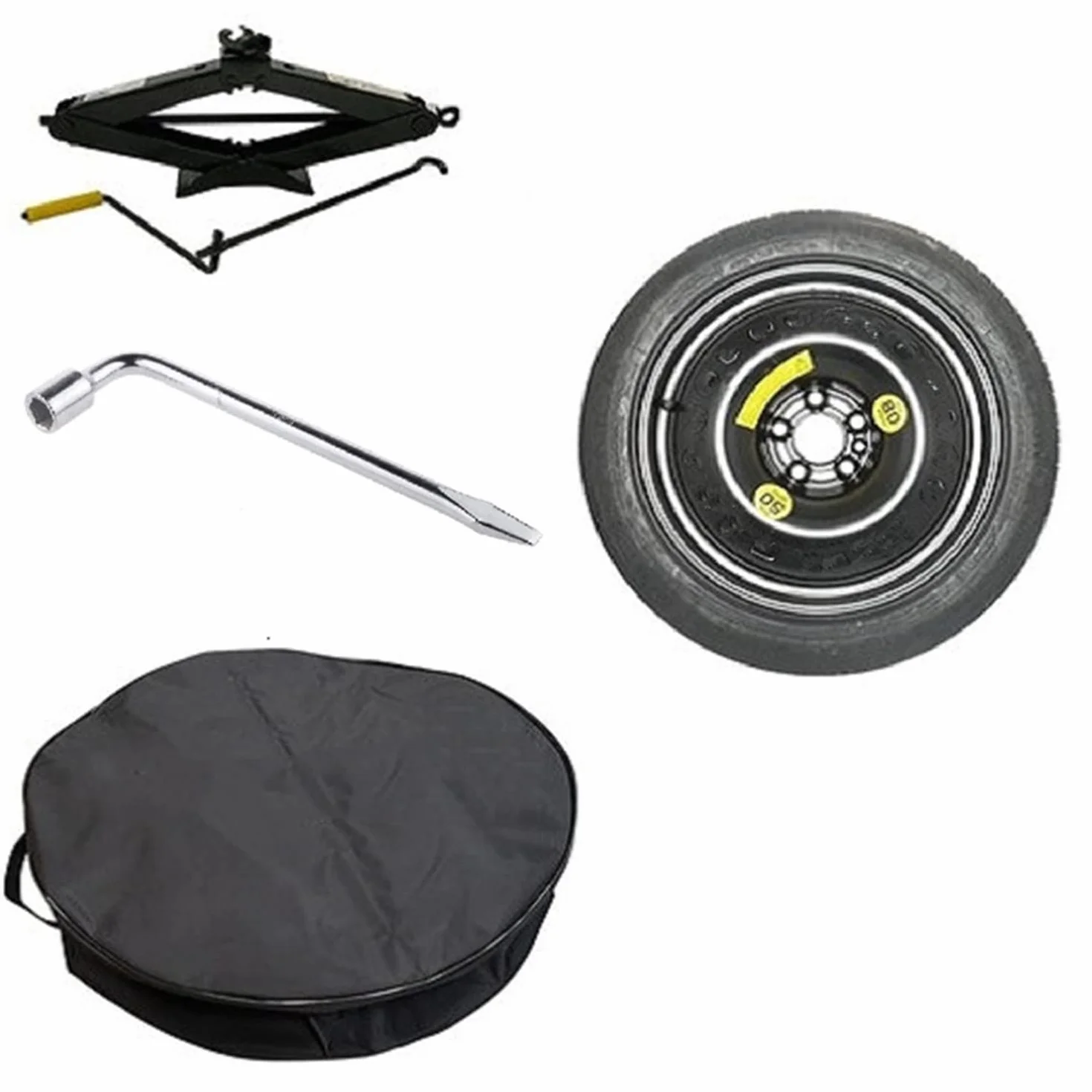 Kit Rueda de Repuesto 17" SEAT TARRACO VOLKSWAGEN TIGUAN SKODA KODIAQ 155/90 R17 con Gata Llave Funda