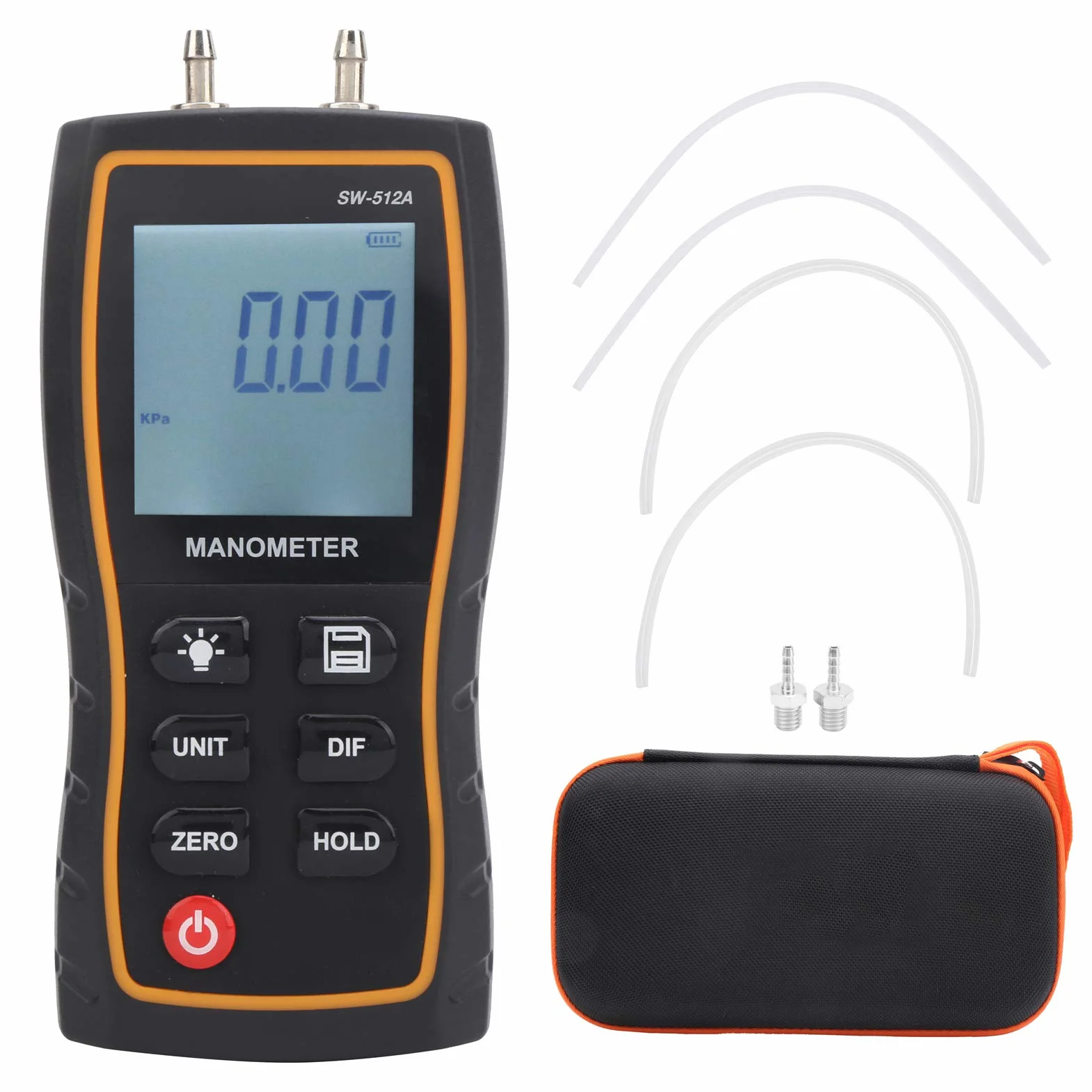 Haofy Manómetro Digital de Mano, Medidor de Presión de Aire para Sistemas de Ventilación y Aire Acondicionado, Herramienta Práctica para Inspecciones de Salas Limpias