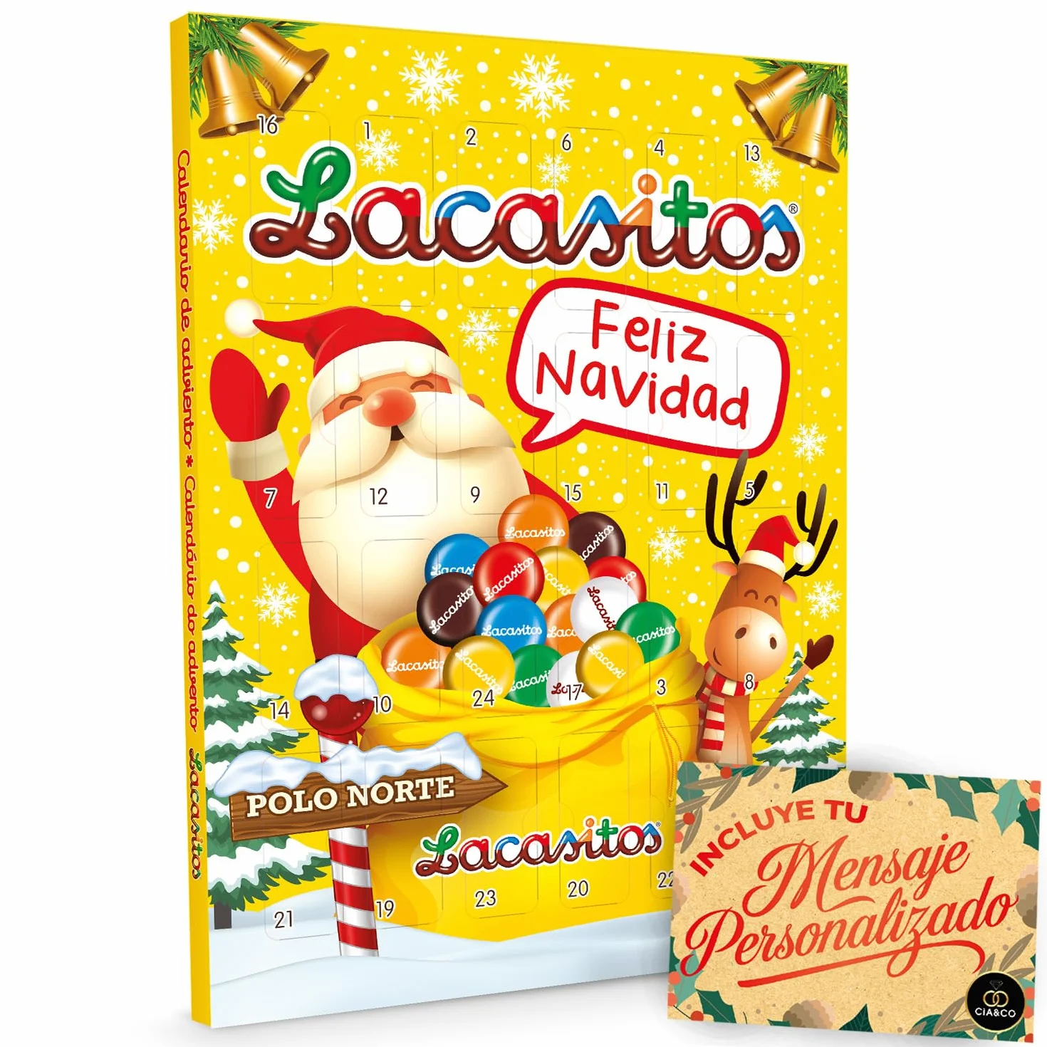 Lacasitos Calendario de Adviento 2025 24 Chocolatinas de Colores 72 g