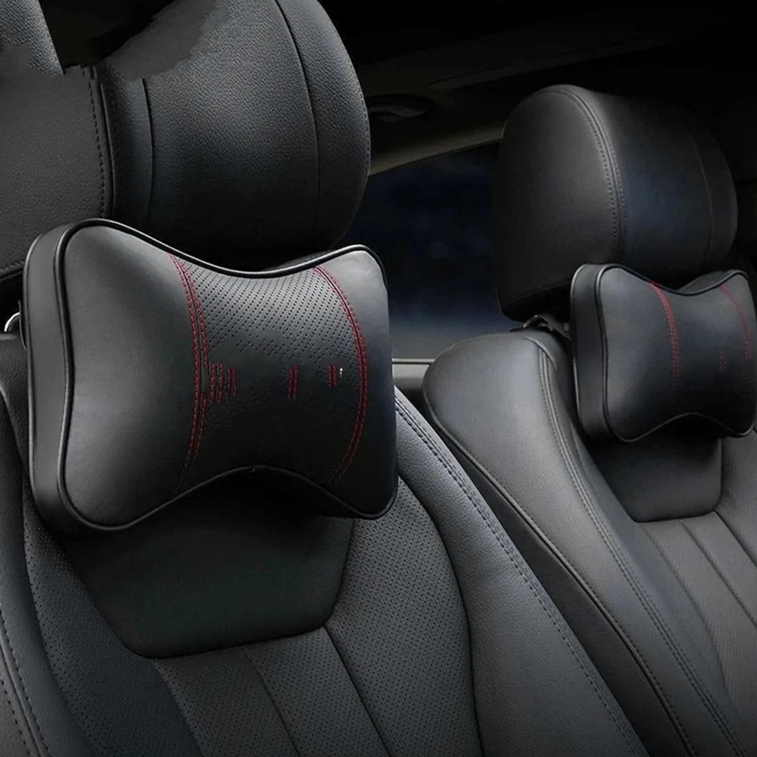 Reposacabezas Coche Cojin Compatible con Bmw accesorio asiento de coche almohada para el cuello reposacabezas cojín protección hombreras(D)