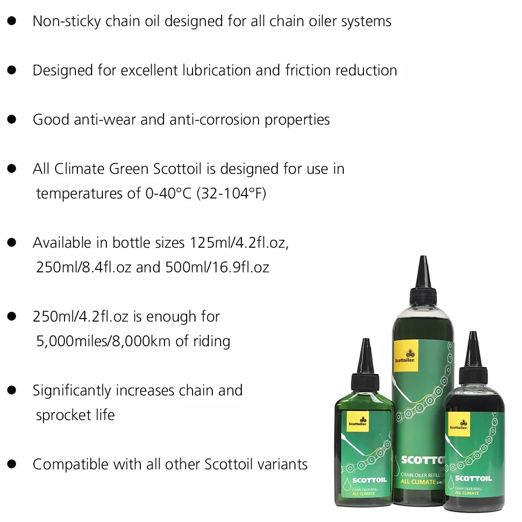 Scottoil - Todo Climate Biodegradable - 125ml - Aceite de repuesto para aceite de cadena……