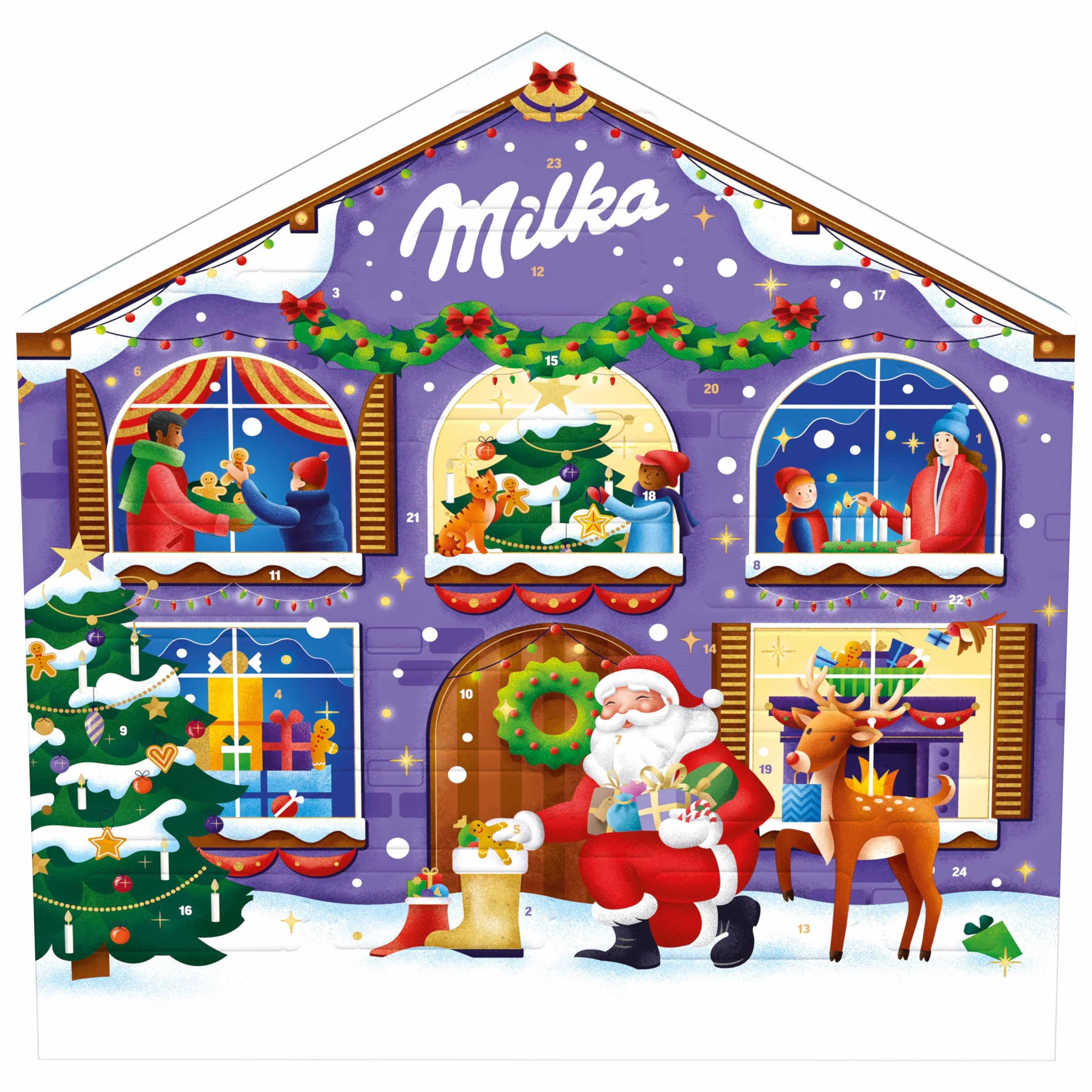 Calendario Adviento Casa Navideña Milka 147g 6 Chocolatinas