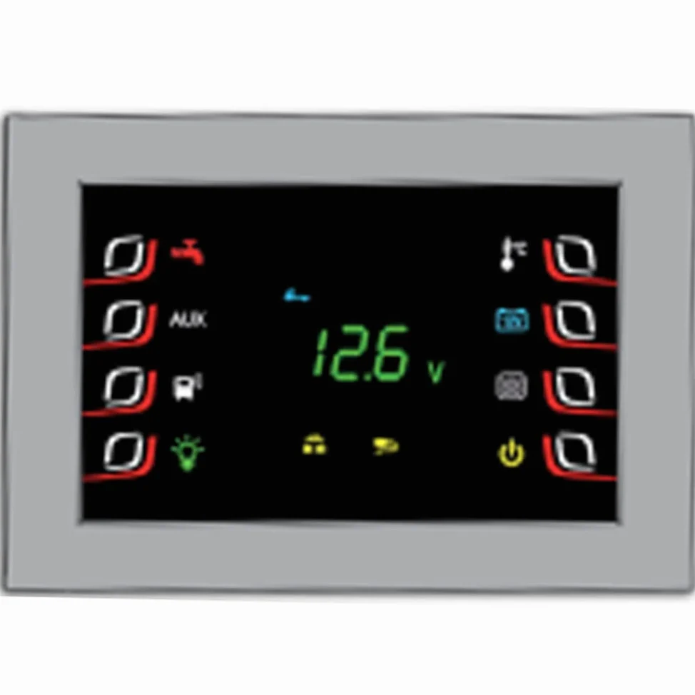 Panel de control Nordelettronica NE274 para autocaravana, caravana, barco y remolque