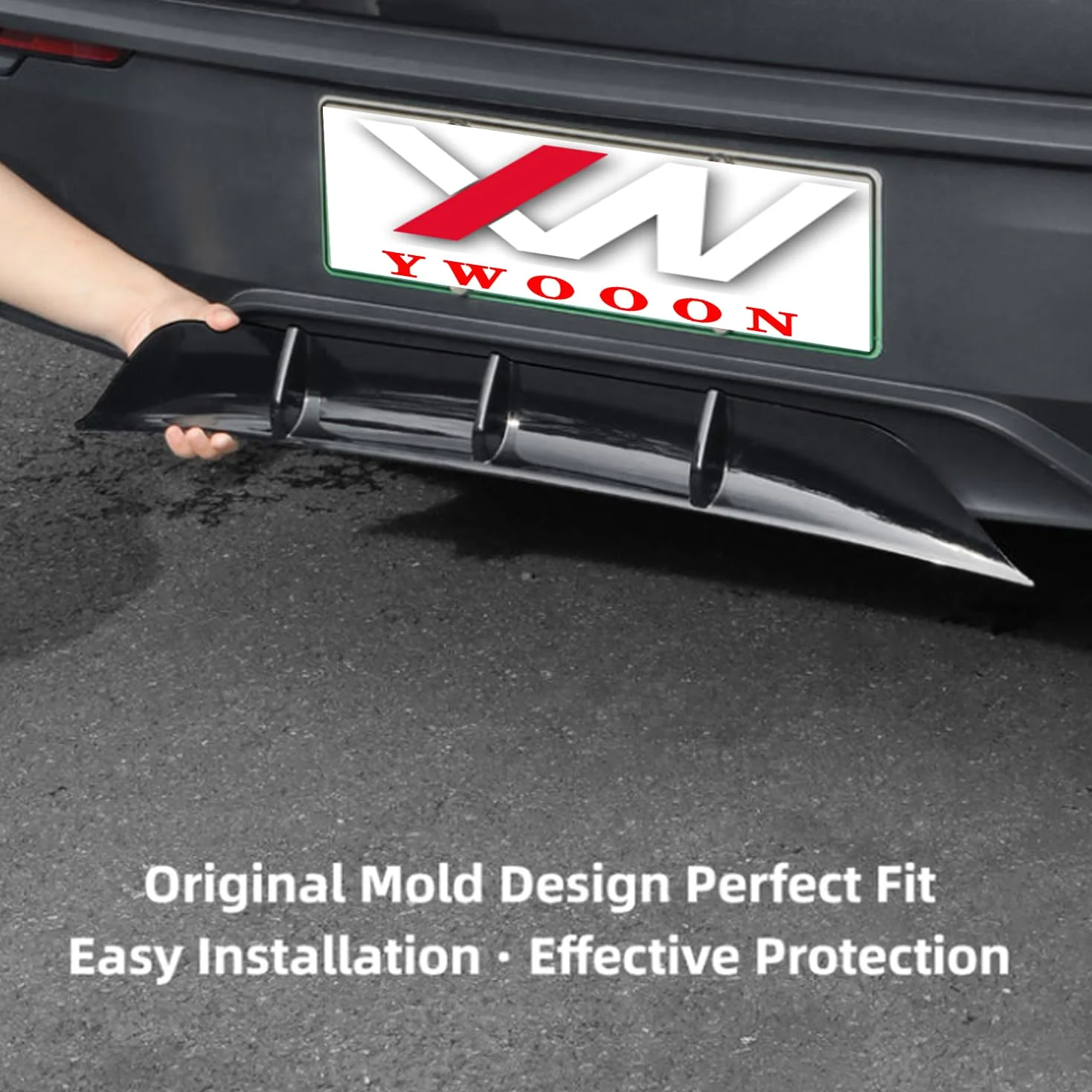 Difusor de Parachoques Trasero para Tesla Model Y 2025 2026 Juniper, ABS alerón Inferior para Tesla Accesorios de modificación de Coche, Negro Brillante (Not fit 2026 Standard)