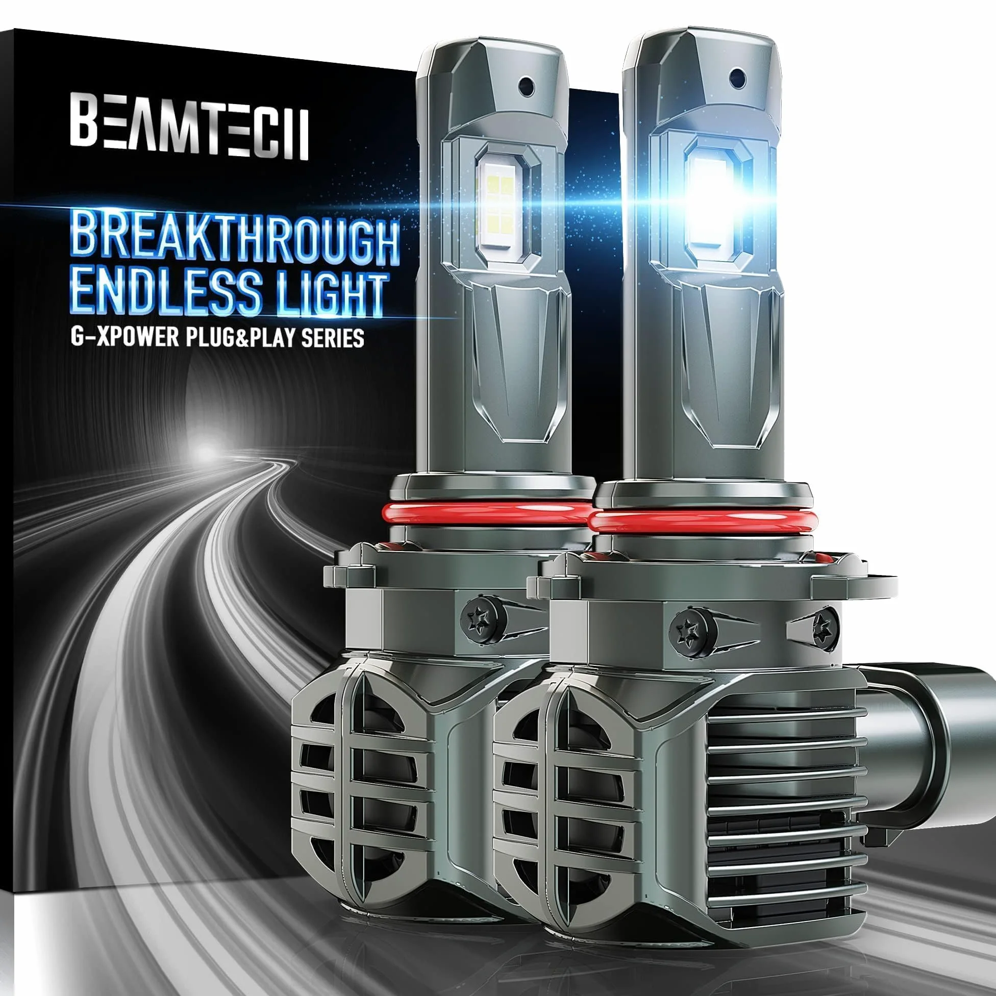 BEAMTECH 9005 - Bombillas antiniebla G-XPower Chips HB3 500% más brillantes de xenón blanco Plug and Play, paquete de 2