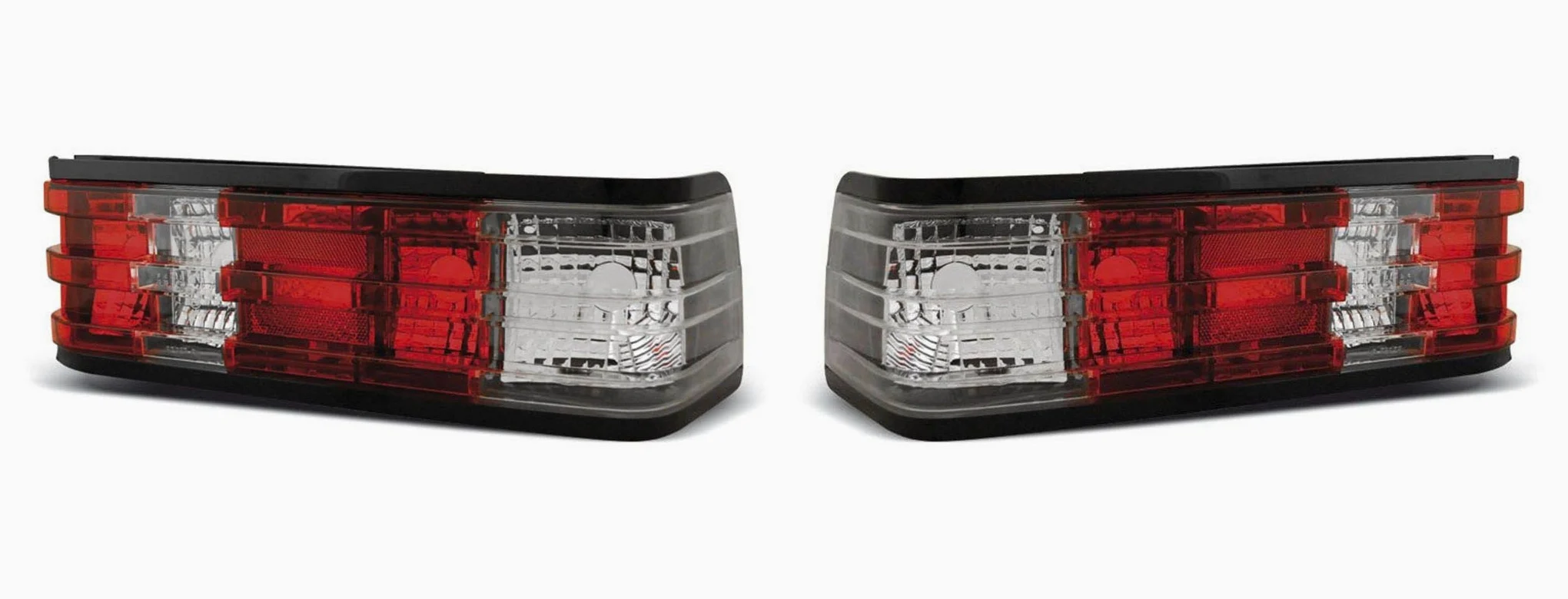 Luces traseras VR-1876 - Conjunto de luces traseras (1 par), color rojo y blanco, portalamparas coche