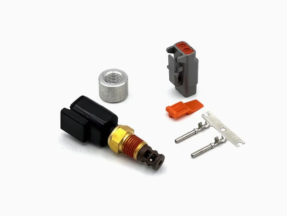 AEM Kit de sensor de temperatura de entrada de aire NPT de 1/8 pulgadas estilo DTM PN: 30-2014