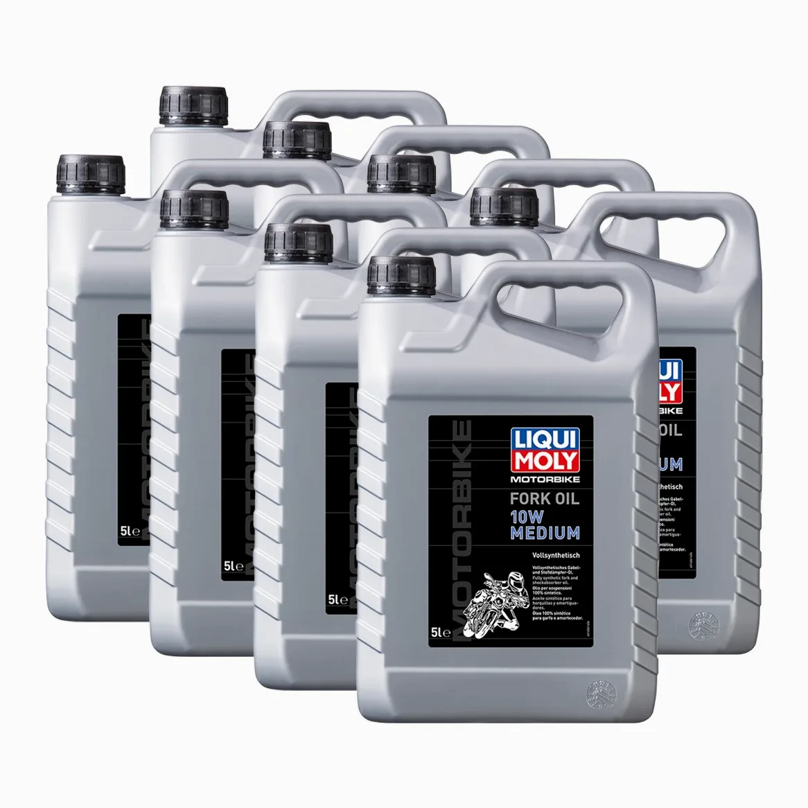 8 x Liqui Moly 1606 Motor Bike Fork Oil 10 W Medium motocicleta de horquilla (5L