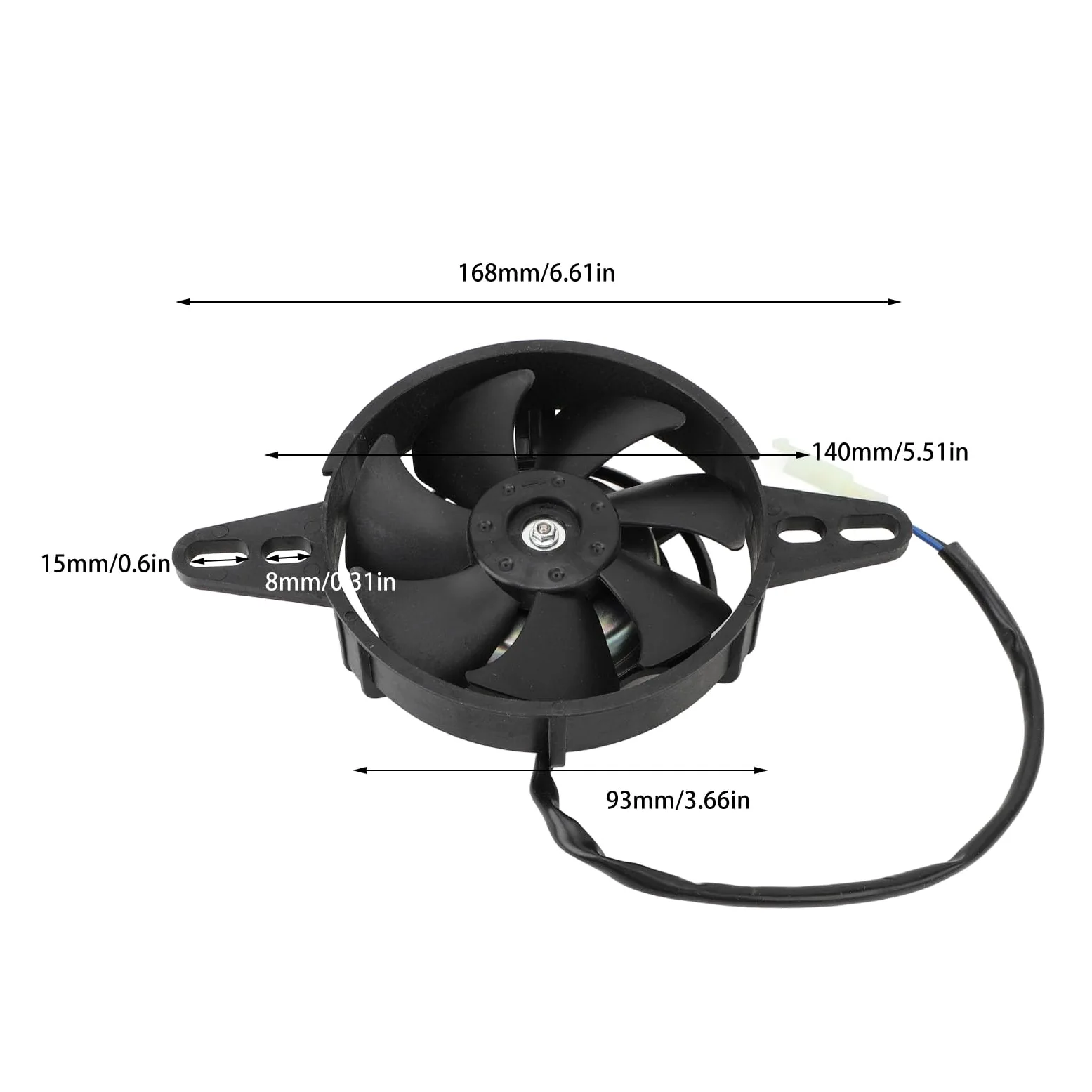 Tonysa Ventilador de Refrigeración del Radiador de la Motocicleta, Ventilador Eléctrico de Alta Eficiencia de 12 V para Moto Cuádruple ATV de 150-250 Diseño Compacto, con