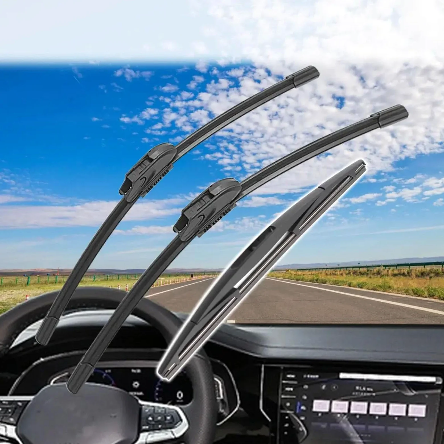 Juego Escobillas Limpiaparabrisas Compatible Con Nissan Para Pathfinder R51 2005-2012 Piezas Recambio Ventana Trasera Delantera Limpiaparabrisas coche