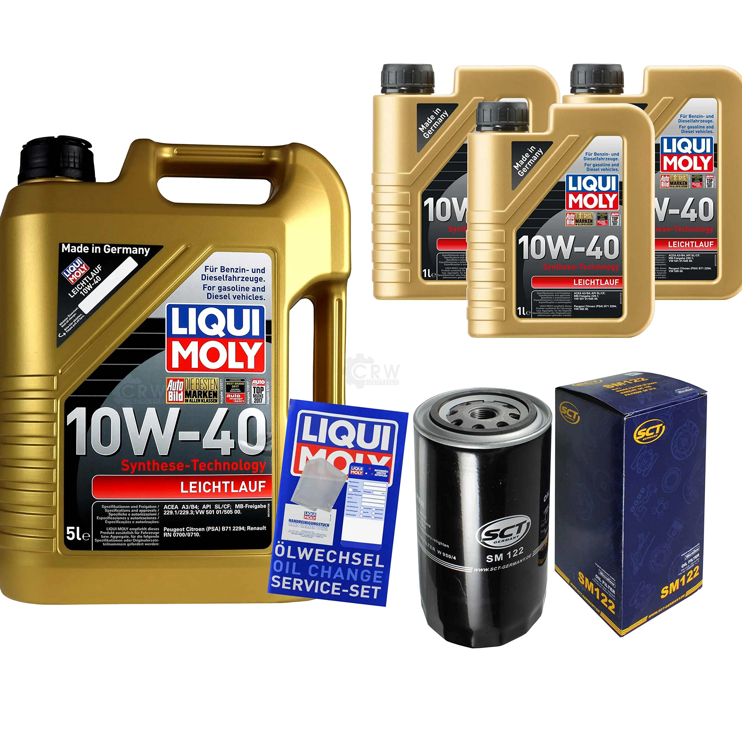 Juego de filtros de inspección 8 litros de aceite de motor de marcha suave 10W-40 SCT Germany