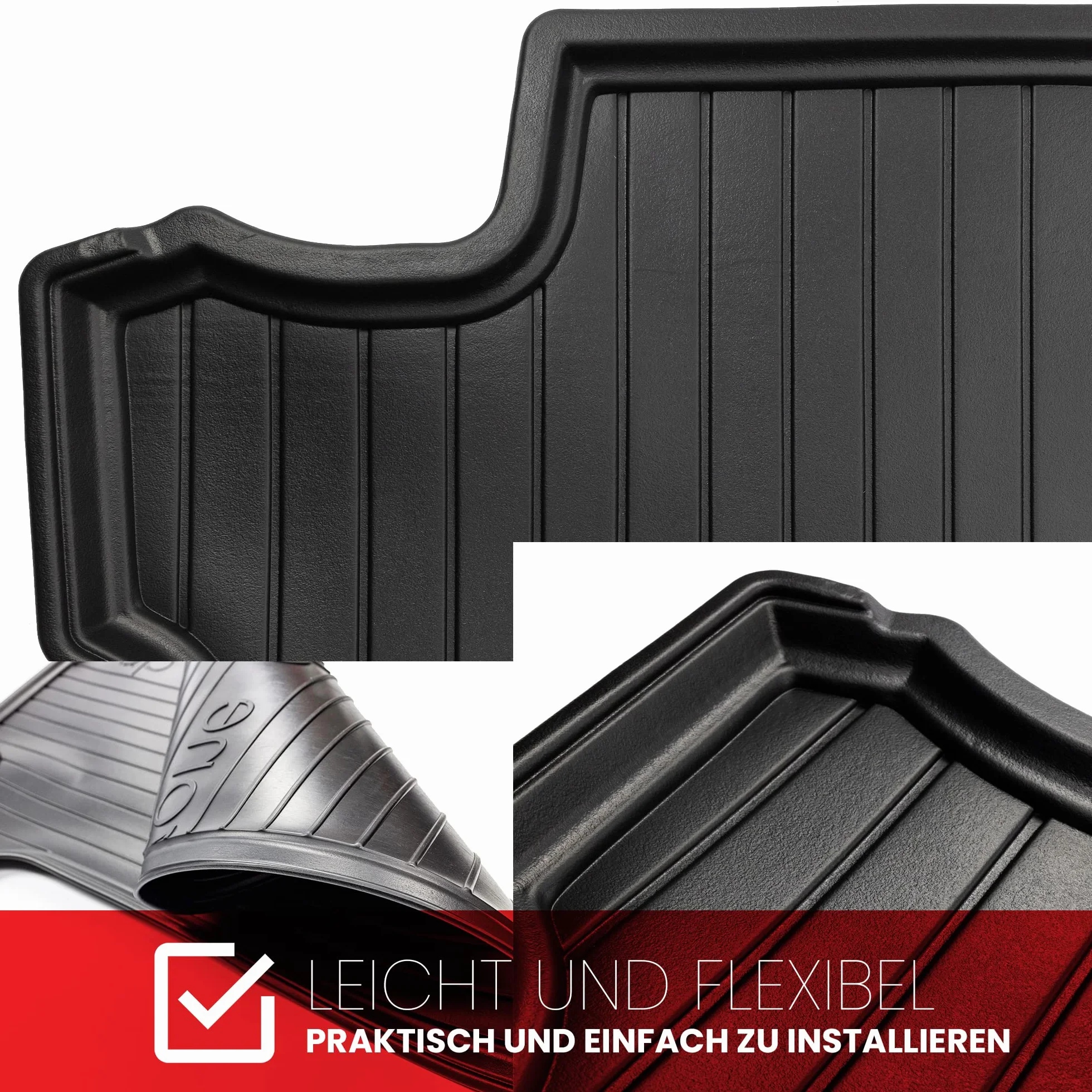 MOTOS Set de Alfombrillas de Goma y Alfombrillas de Maletero para Renault Megane IV Desde 2016 Mejora la Comodidad de Tus Viajes con la Alfombrilla Antideslizante para Coche ElToro- Alfombrillas para