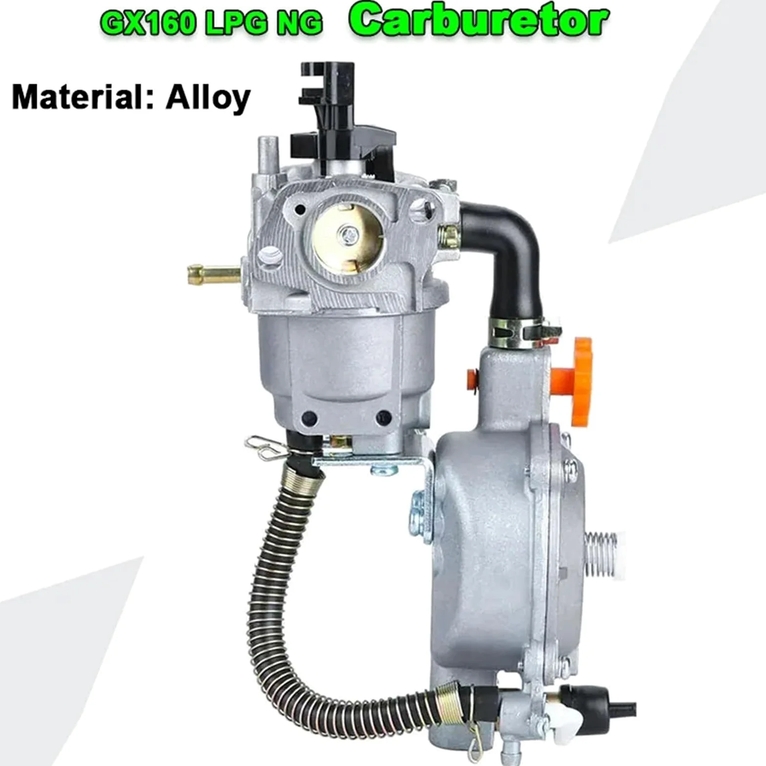 Kit de carburador Kit de conversión carburador Combustible Dual para Motor GLP/NG, Compatible con motosierras GX160, GX200, 168F, 170F, 3KW y 5KW, cortadoras césped Filtro de Gasolina