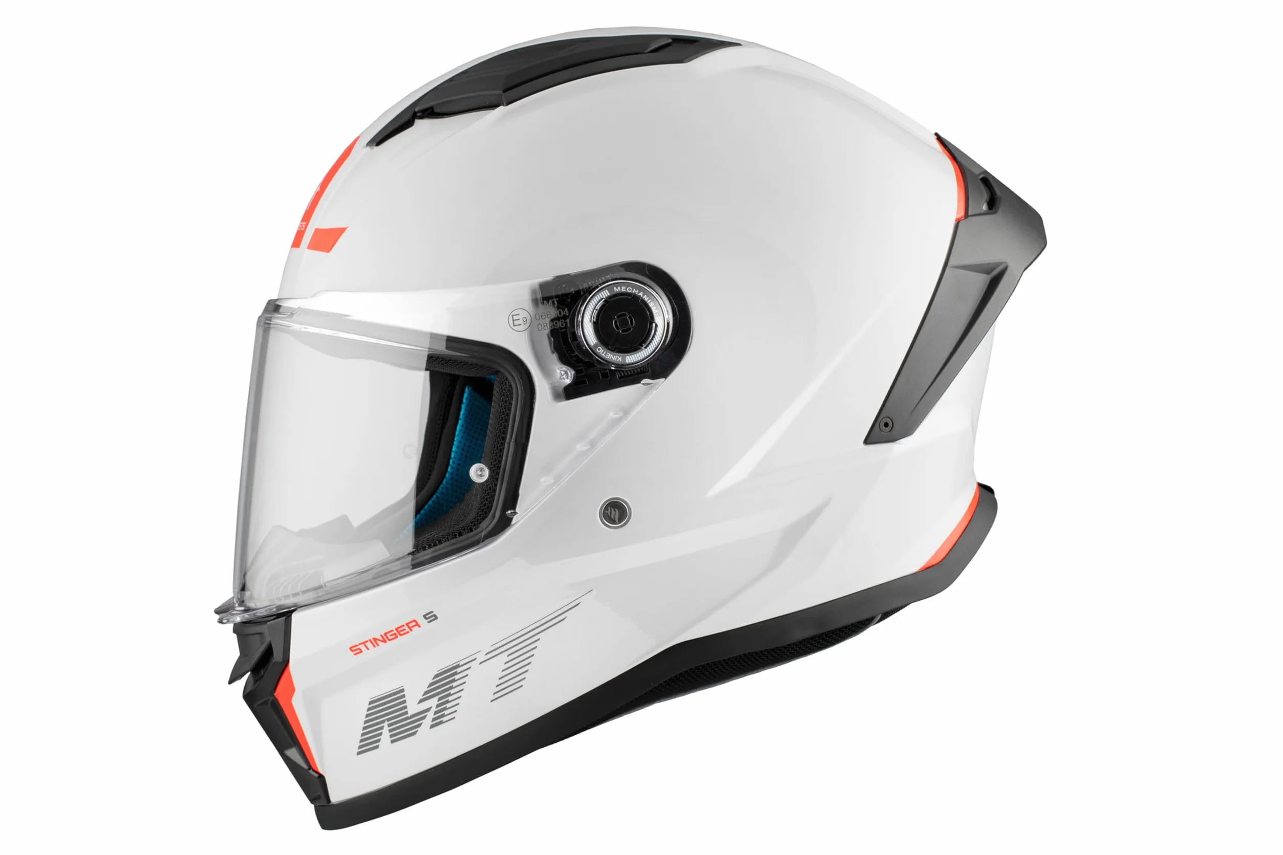 MT Helmets Stinger 2 – Casco Moto Integral Deportivo con Pantalla Antivaho Compatible con Pinlock, Visor Solar Full Vision, Interior Lavable y Calota HIRP | Homologado ECE 22.06 & Dot