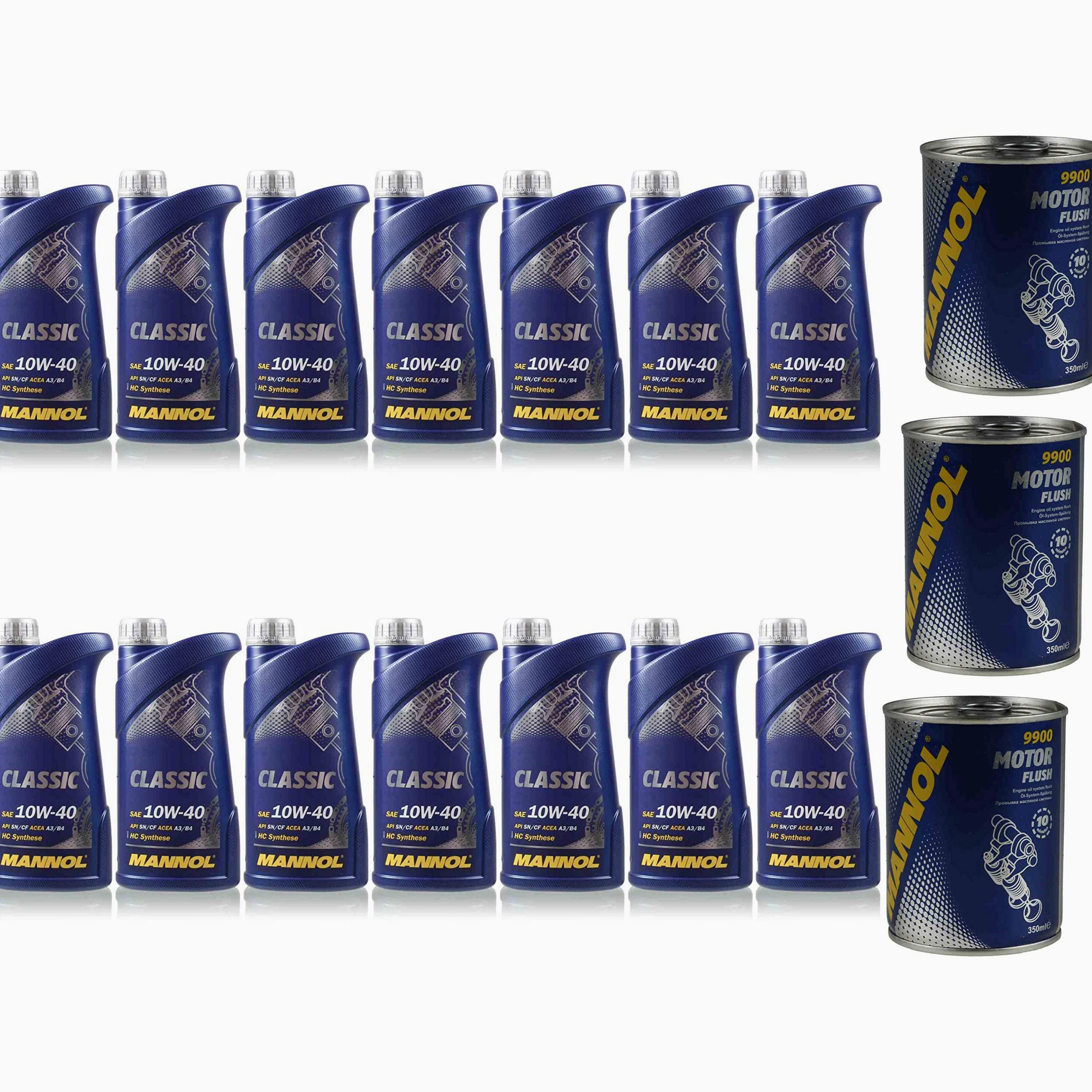 Mannol Classic 10W-40 - Aceite para motor (14 L, 3 unidades, aditivo)