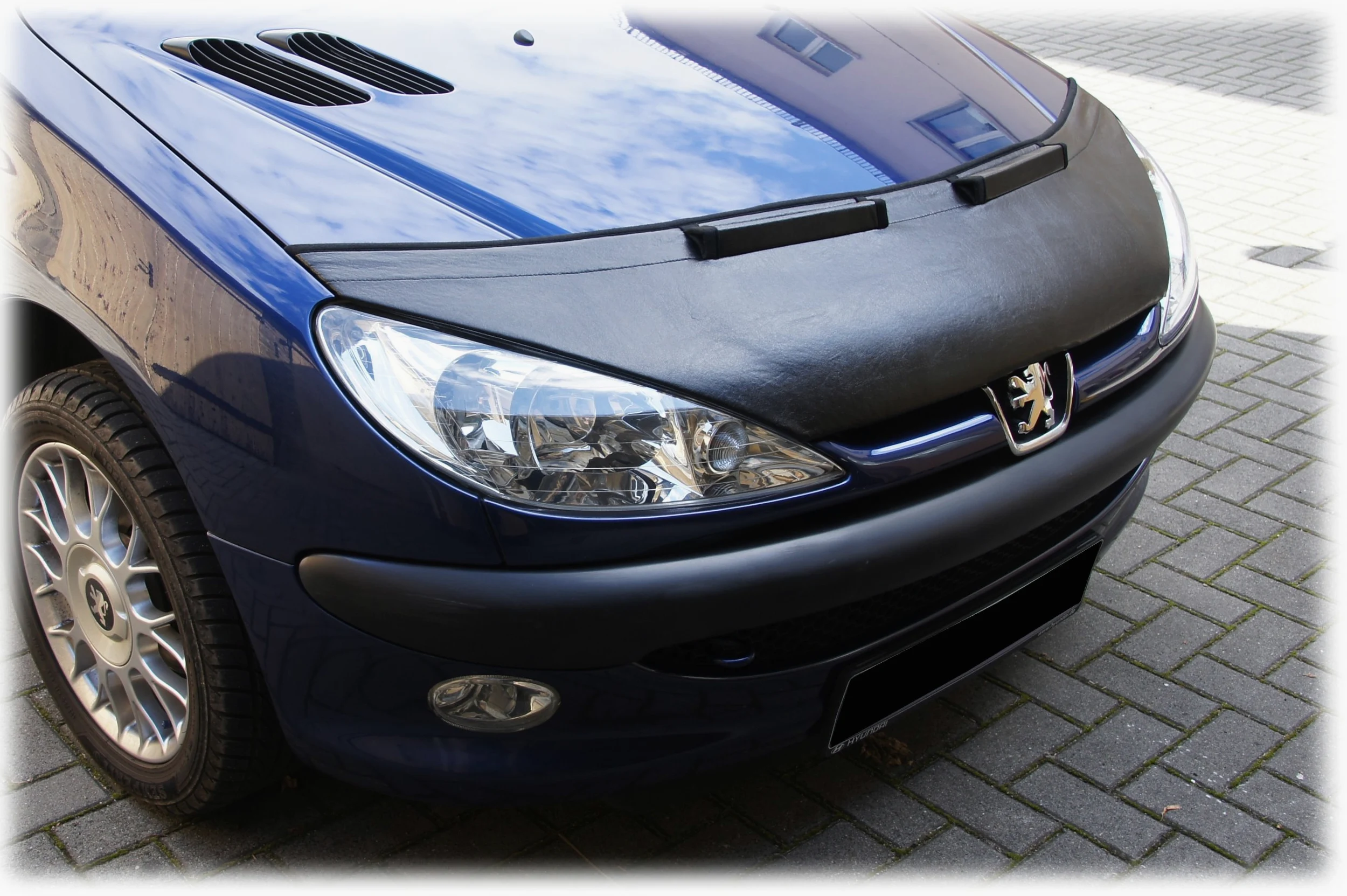 AB-00111 PROTECTOR DEL CAPO compatible con Peugeot 206 (CC) 1998-2009 Bonnet Bra TUNING