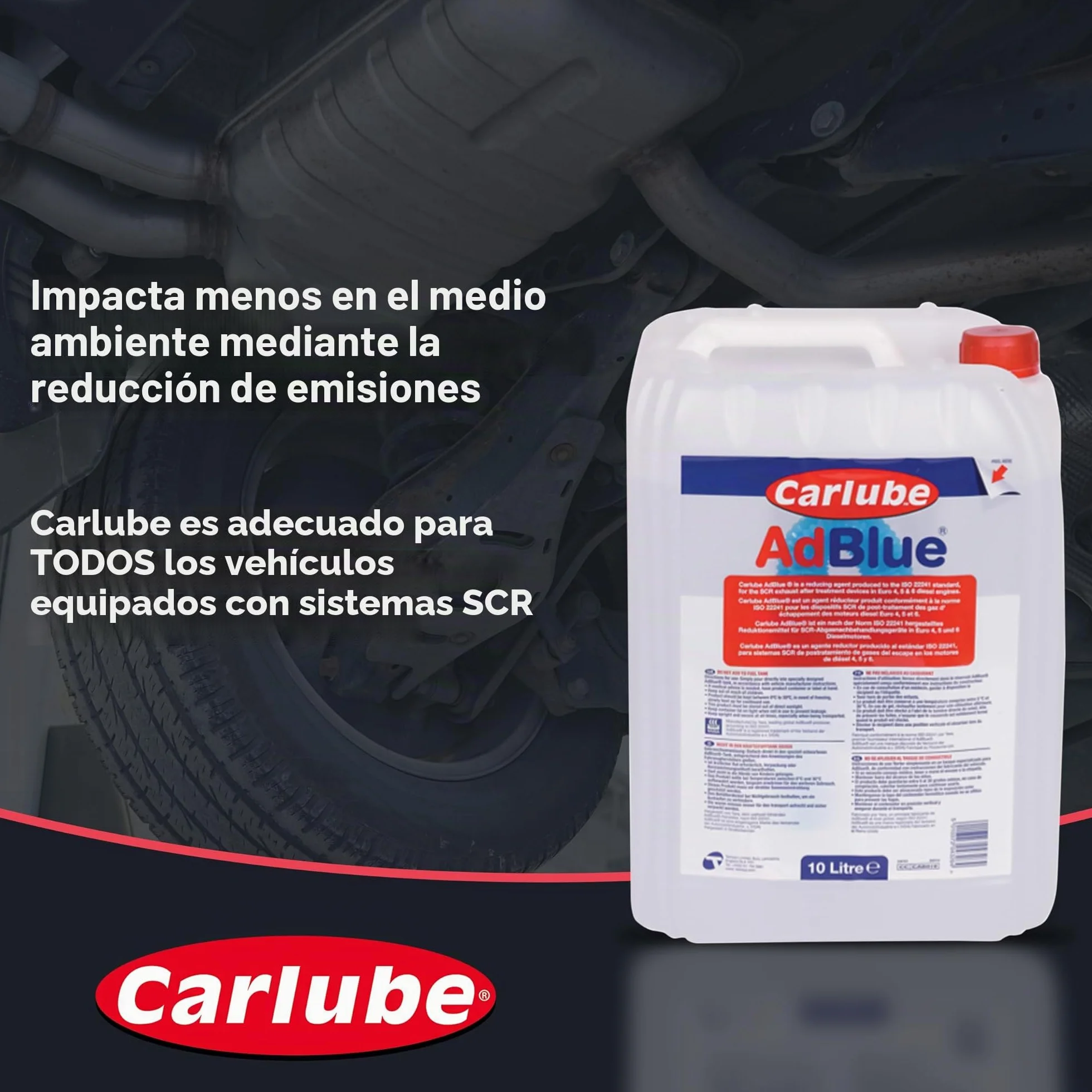 Carlube Adblue - Boquilla de vertido integrada para Coche y camión, 10 litros