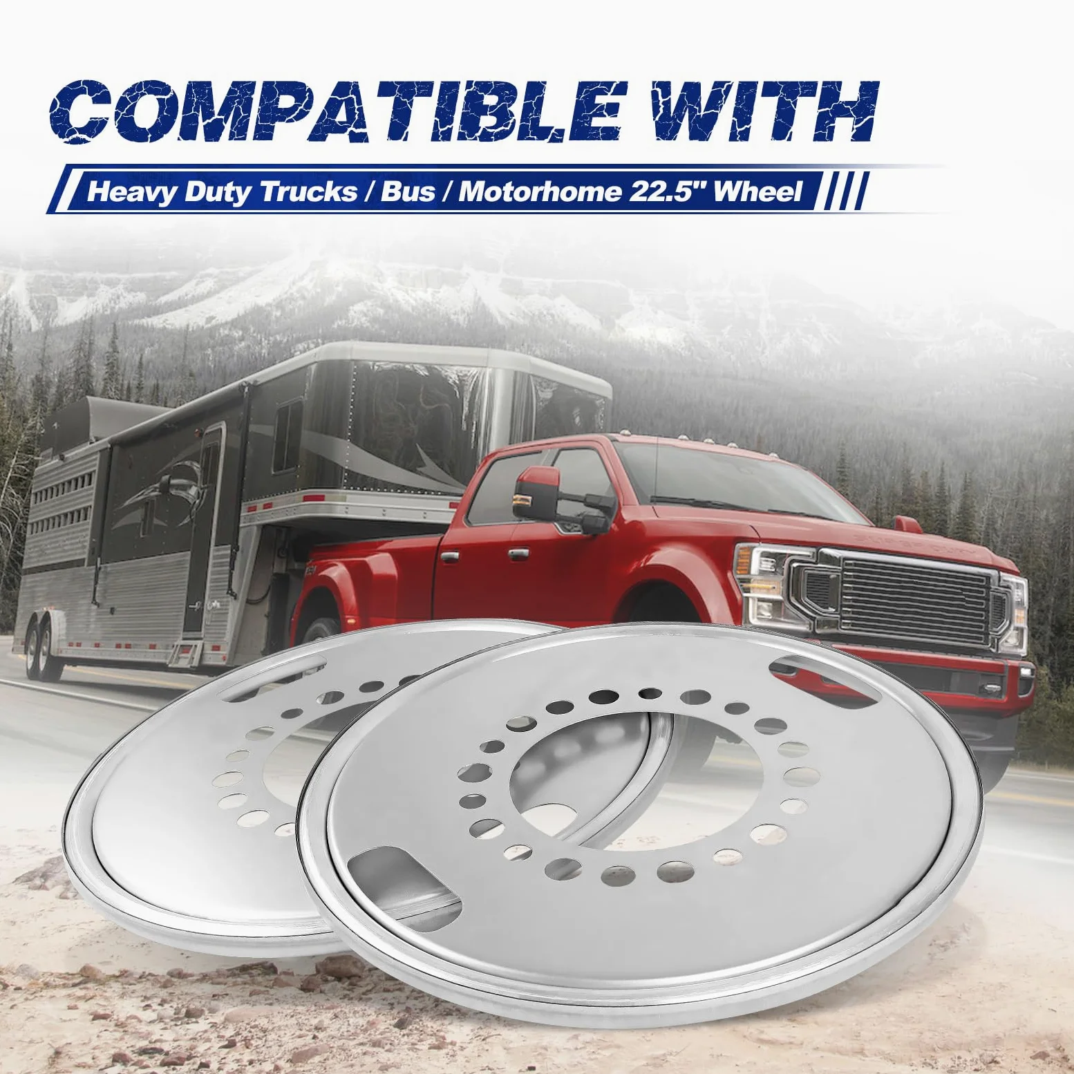 600-640 - 2 piezas de equilibrador de rueda de dirección para camiones, autobuses, autocaravanas, ruedas de 22.5 pulgadas